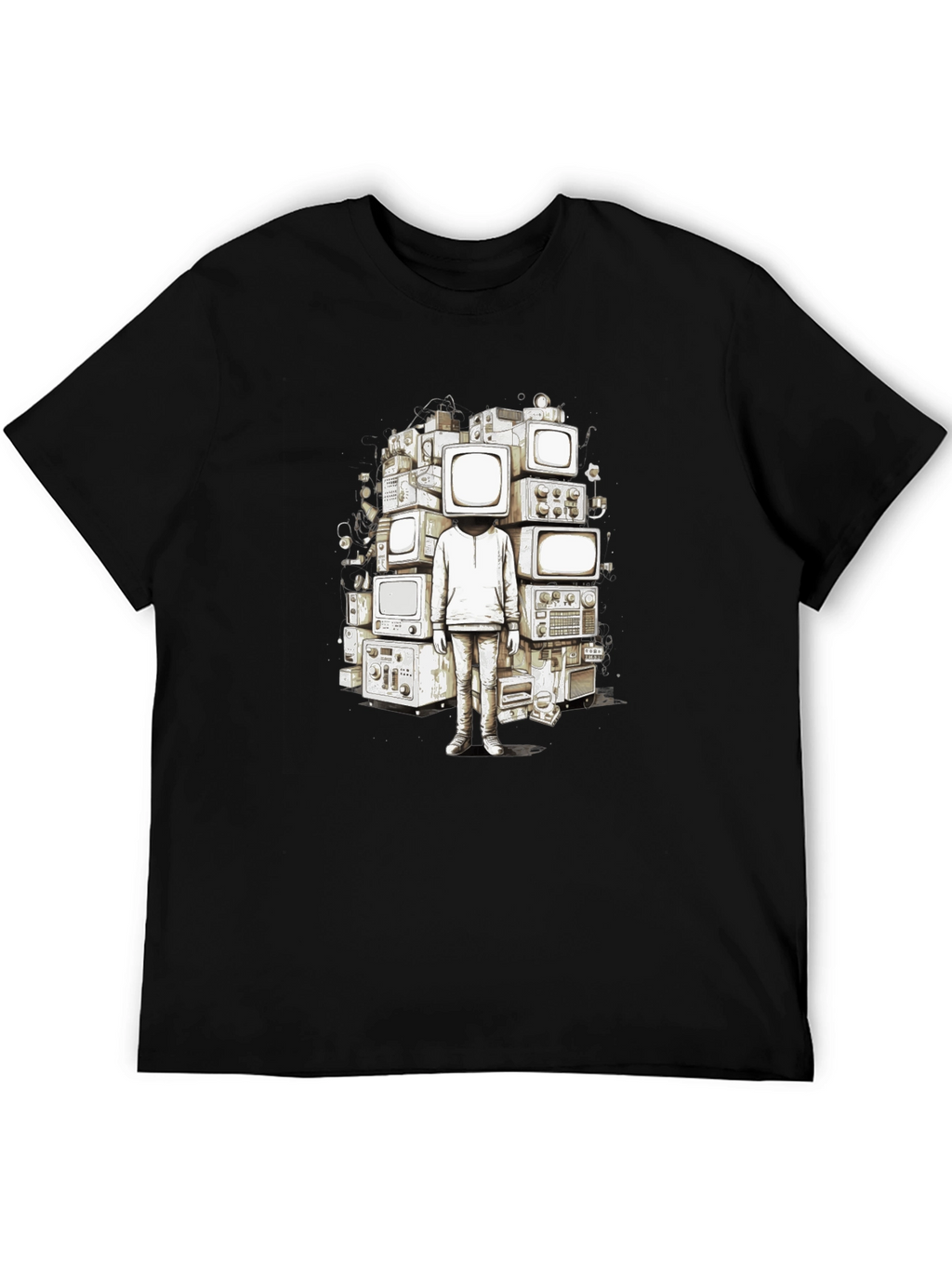 Retro TV Head Graphic Tee - Unique Streetwear
