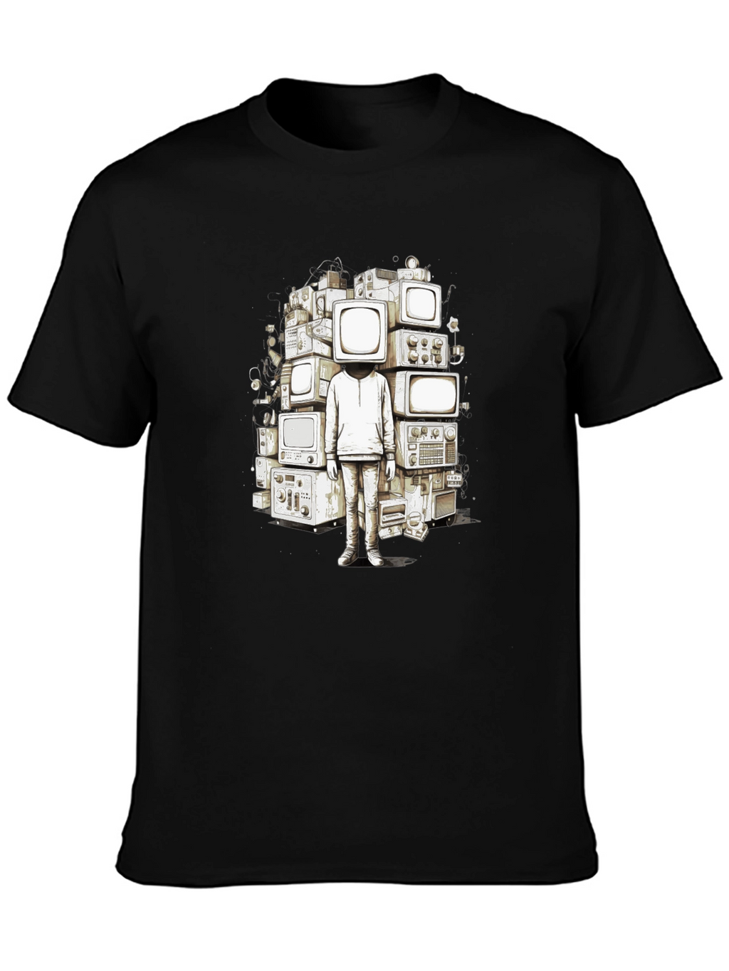 Retro TV Head Graphic Tee - Unique Streetwear