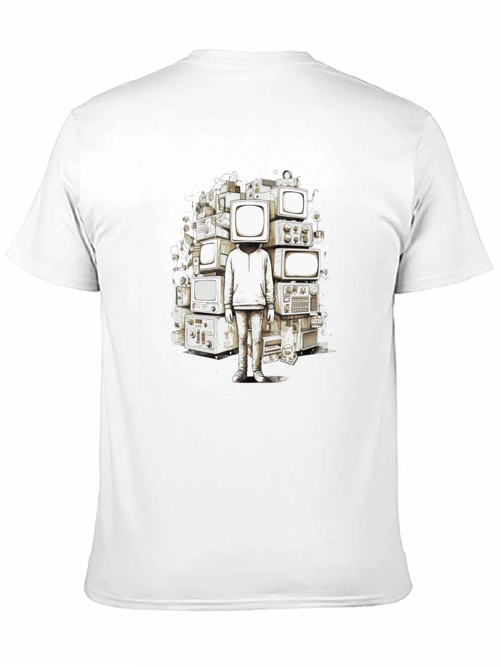 Retro TV Head Graphic Tee - Unique Streetwear