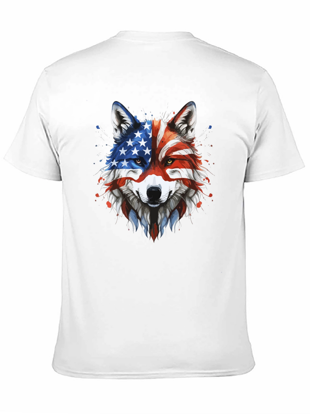 Patriotic Wolf Graphic Tee - American Pride T-Shirt