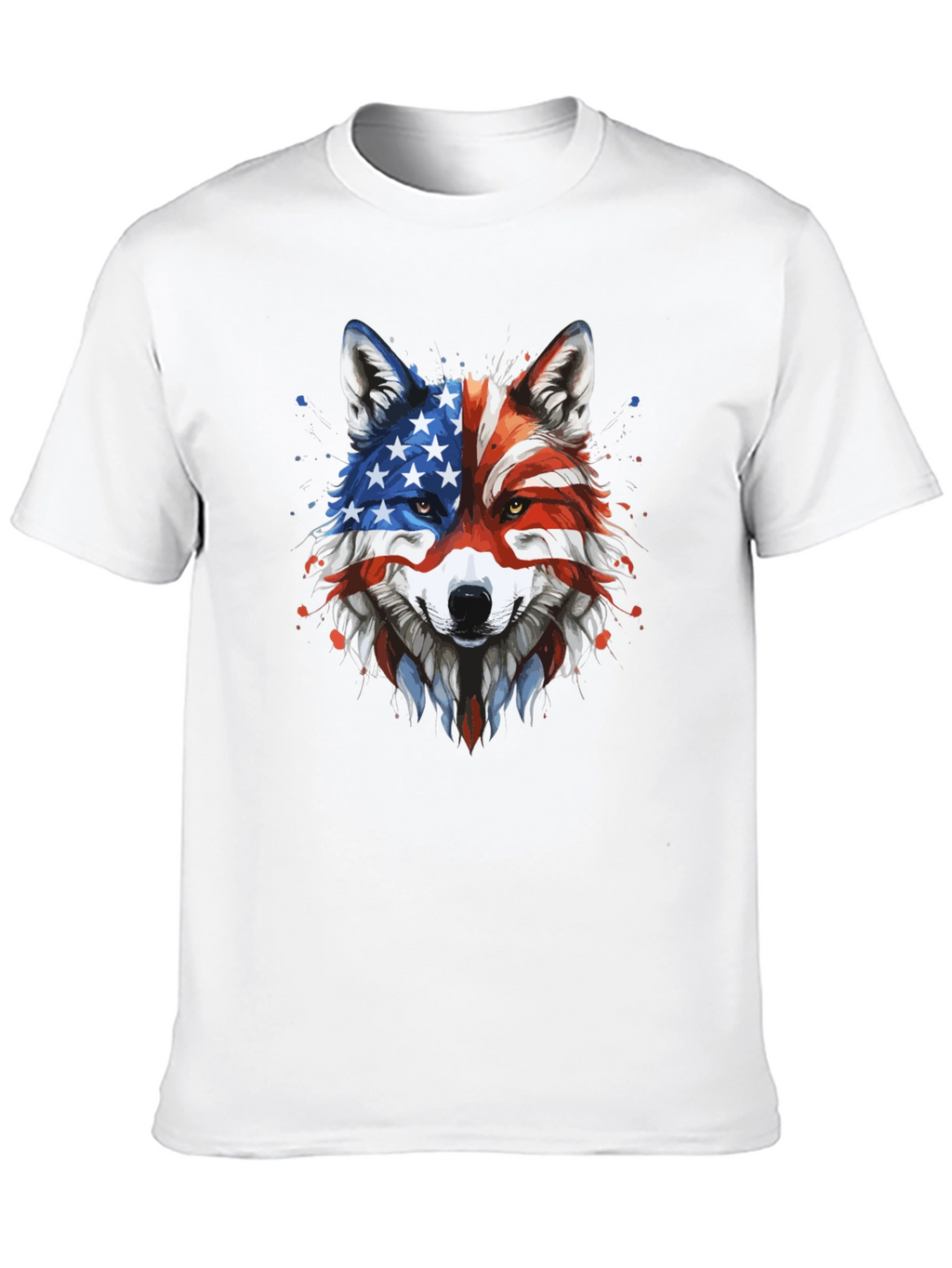 Patriotic Wolf Graphic Tee - American Pride T-Shirt