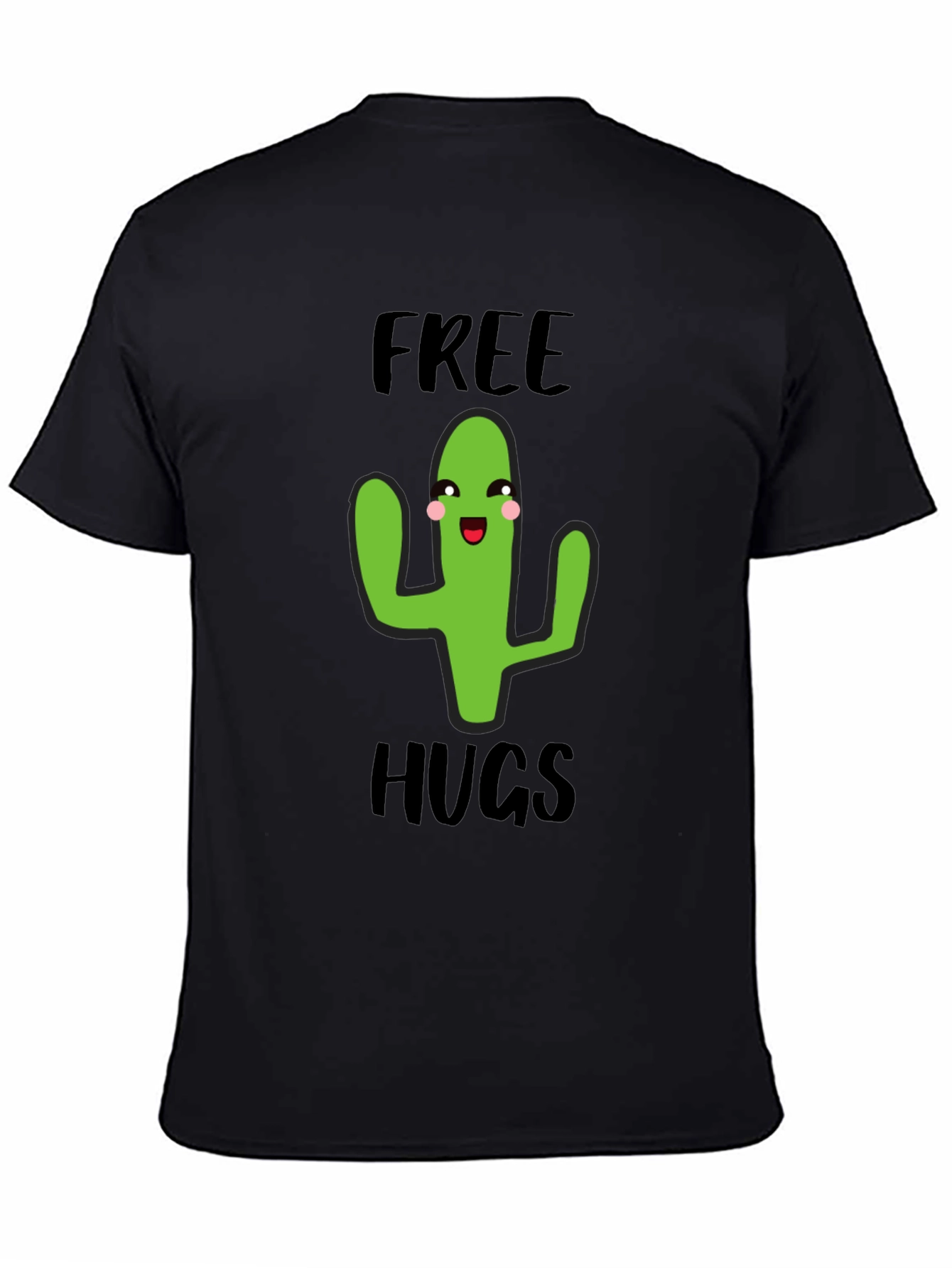 Free Hugs Cactus Graphic Tee - Soft Cotton Comfort