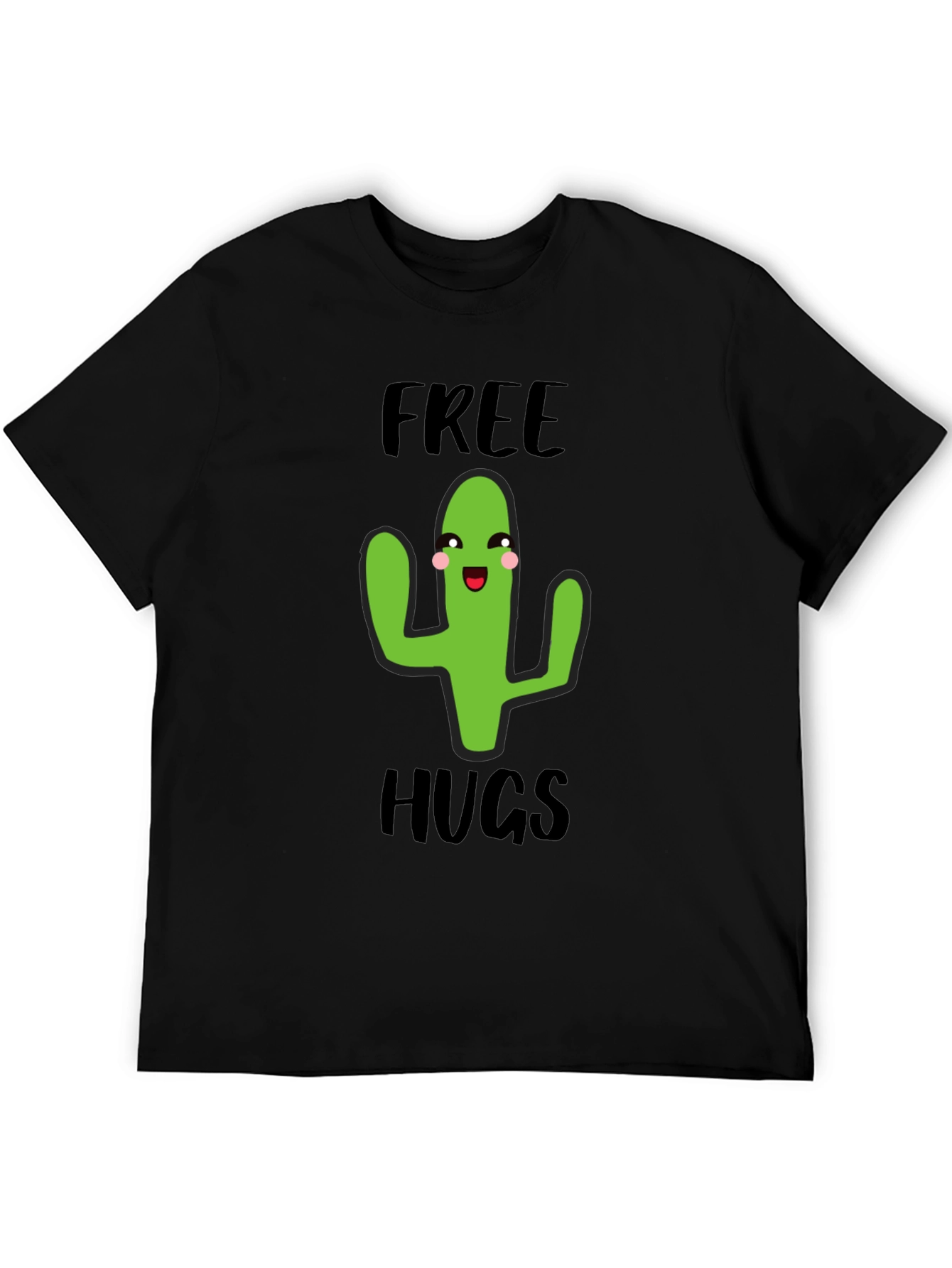 Free Hugs Cactus Graphic Tee - Soft Cotton Comfort