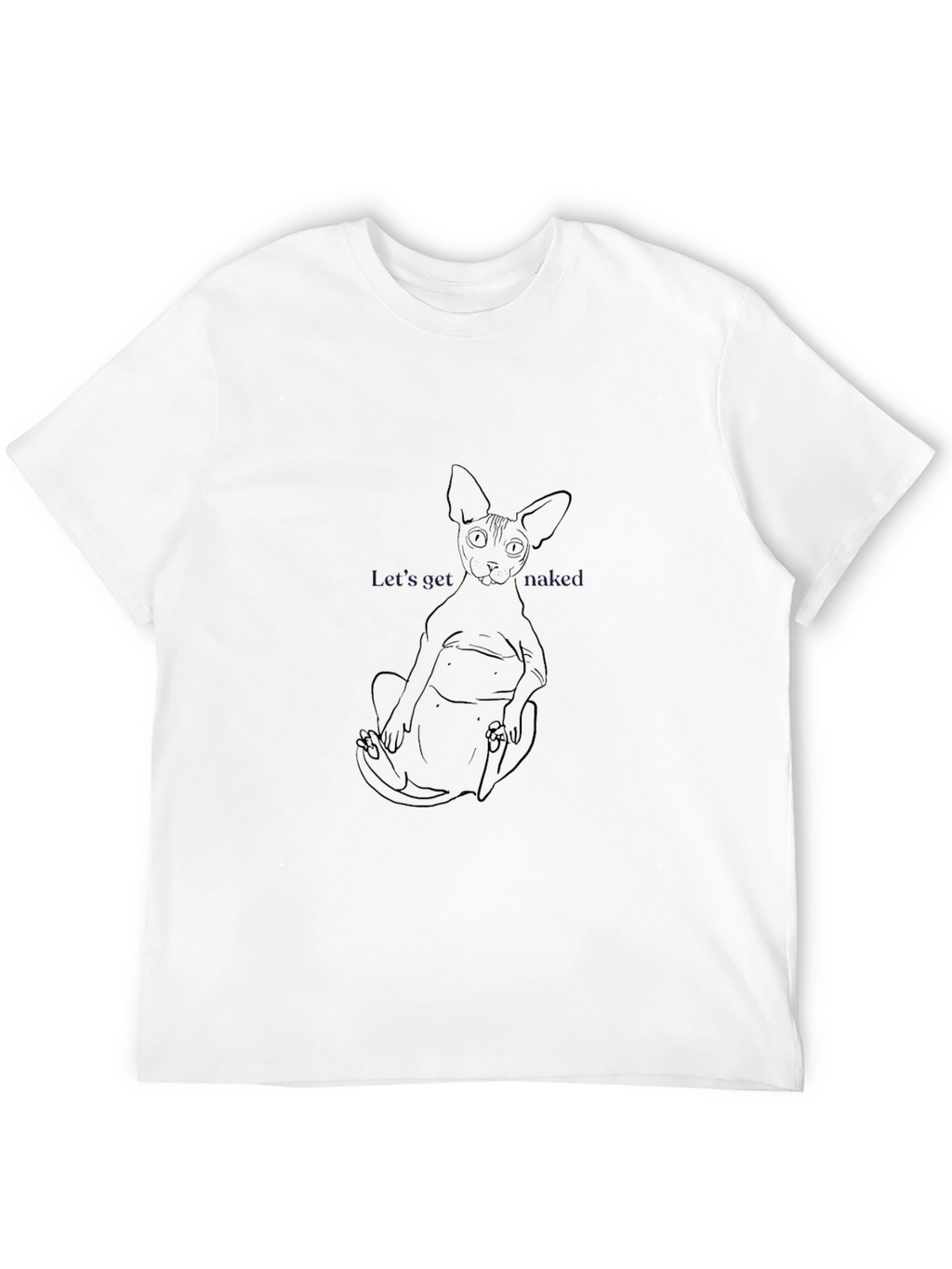 Sphynx Cat Outline Graphic T-Shirt