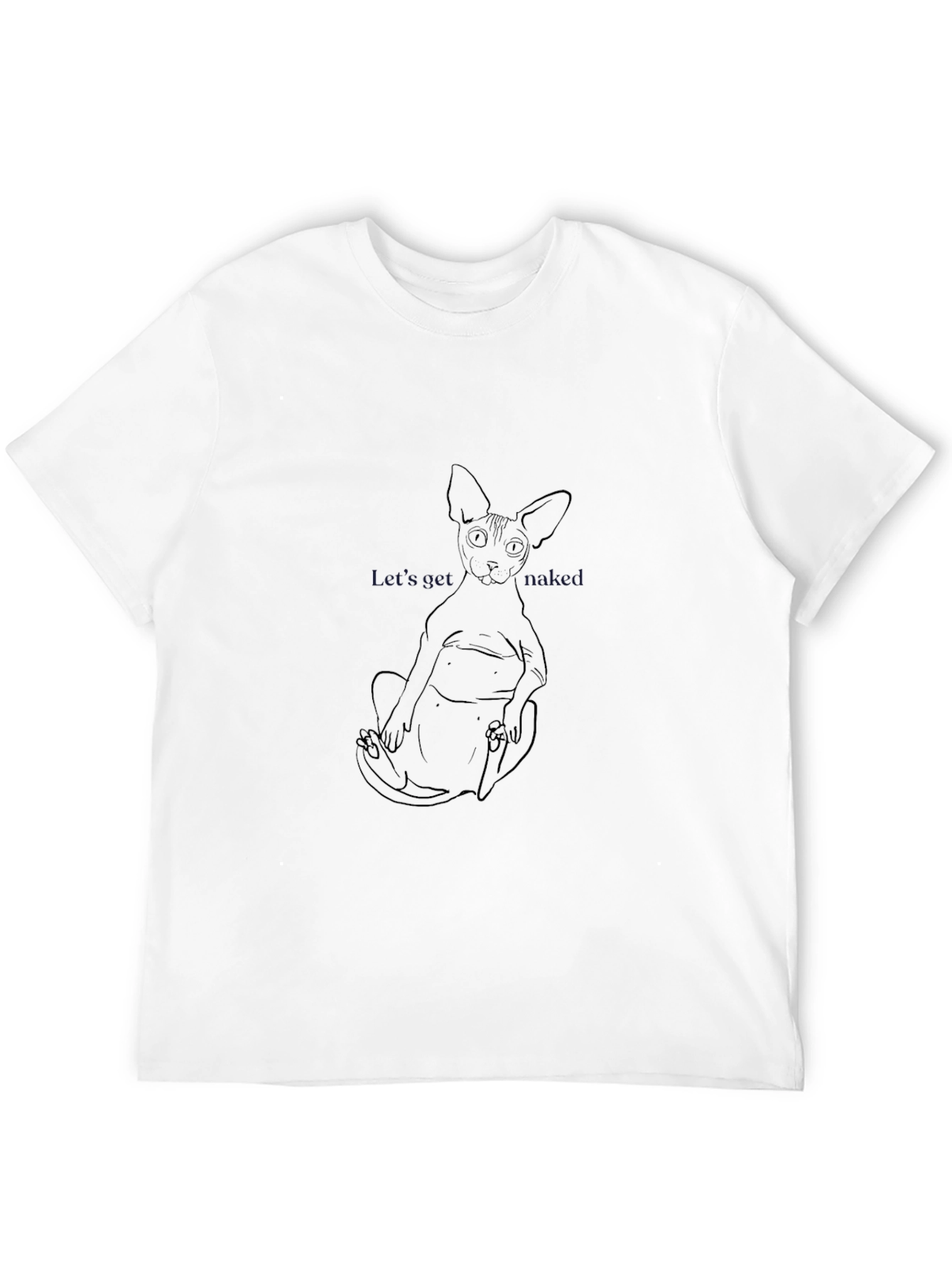 Sphynx Cat Outline Graphic T-Shirt