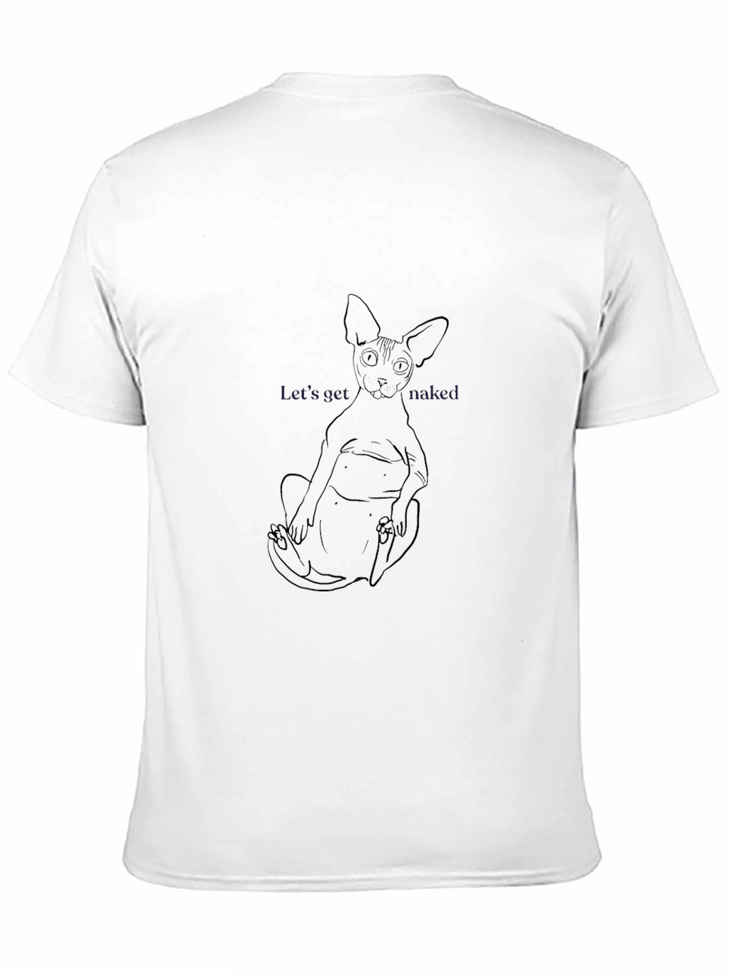 Sphynx Cat Outline Graphic T-Shirt