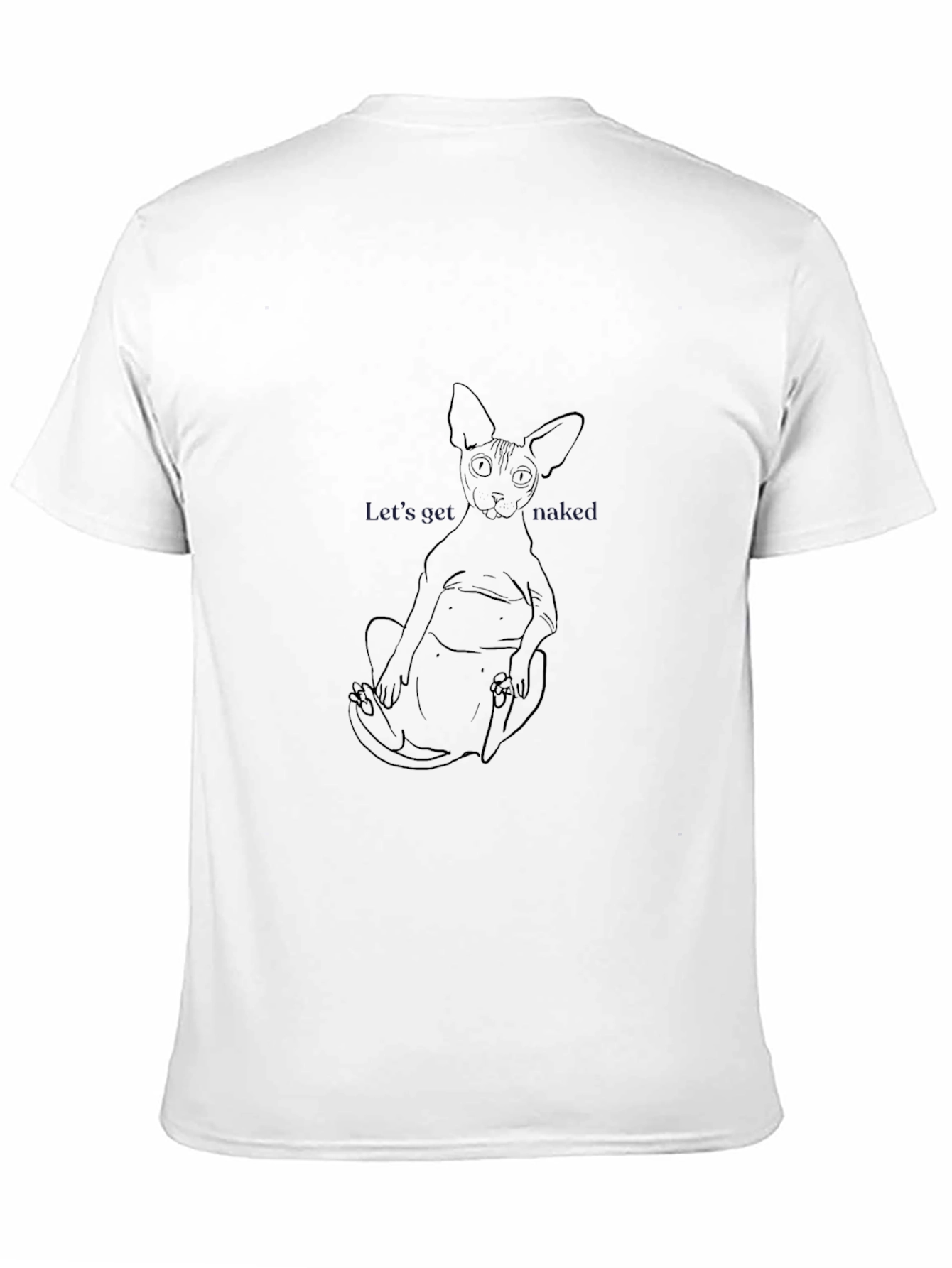 Sphynx Cat Outline Graphic T-Shirt
