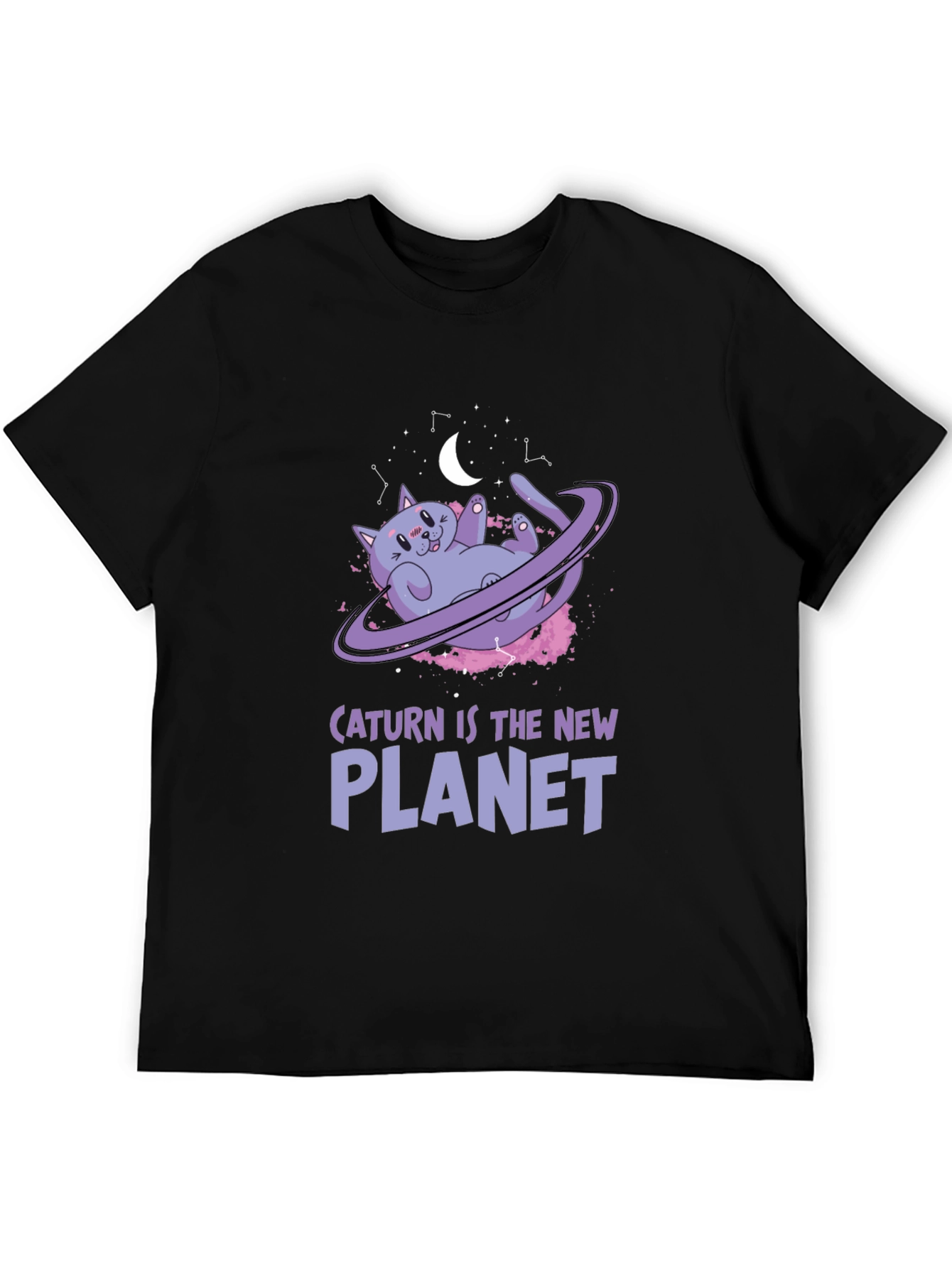 Caturn is the New Planet T-Shirt - Galaxy Cat Tee