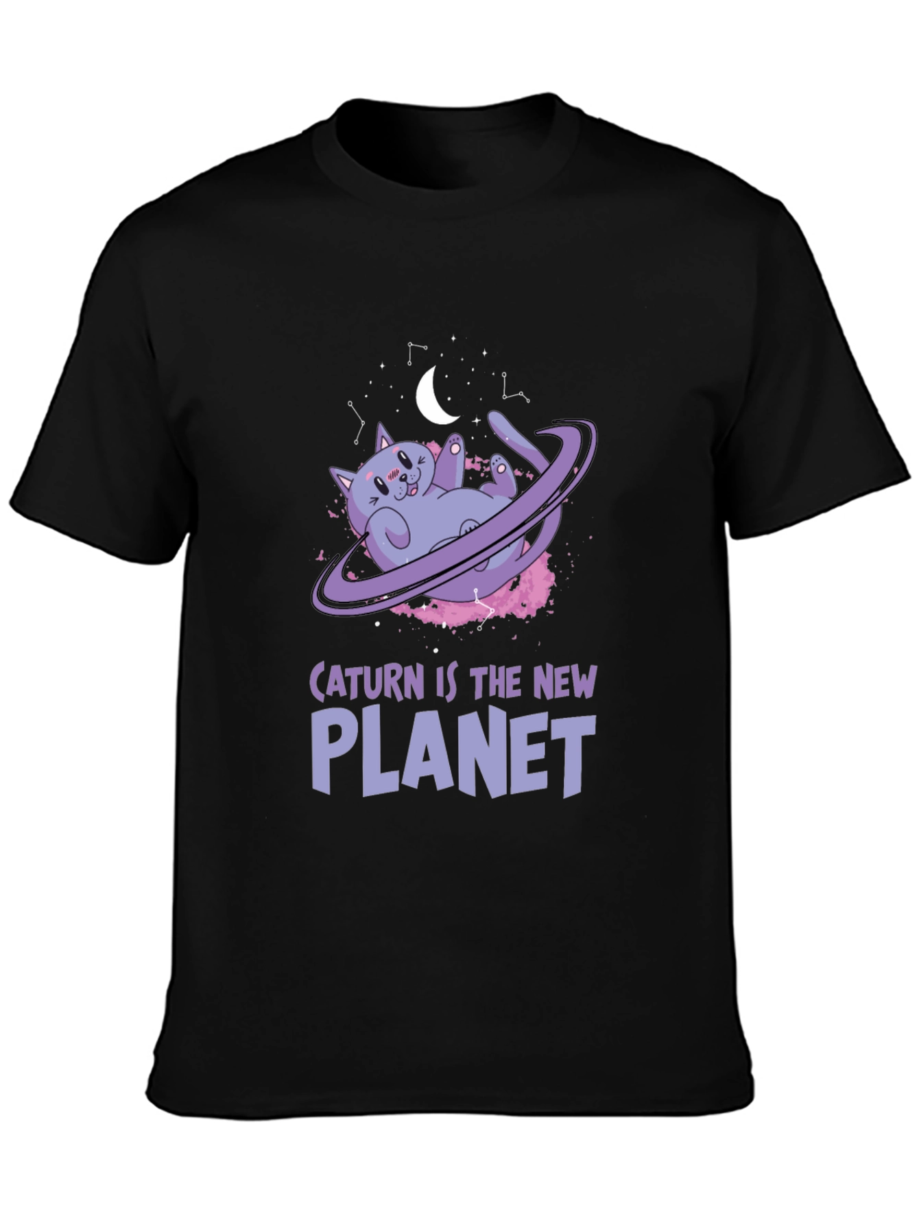 Caturn is the New Planet T-Shirt - Galaxy Cat Tee