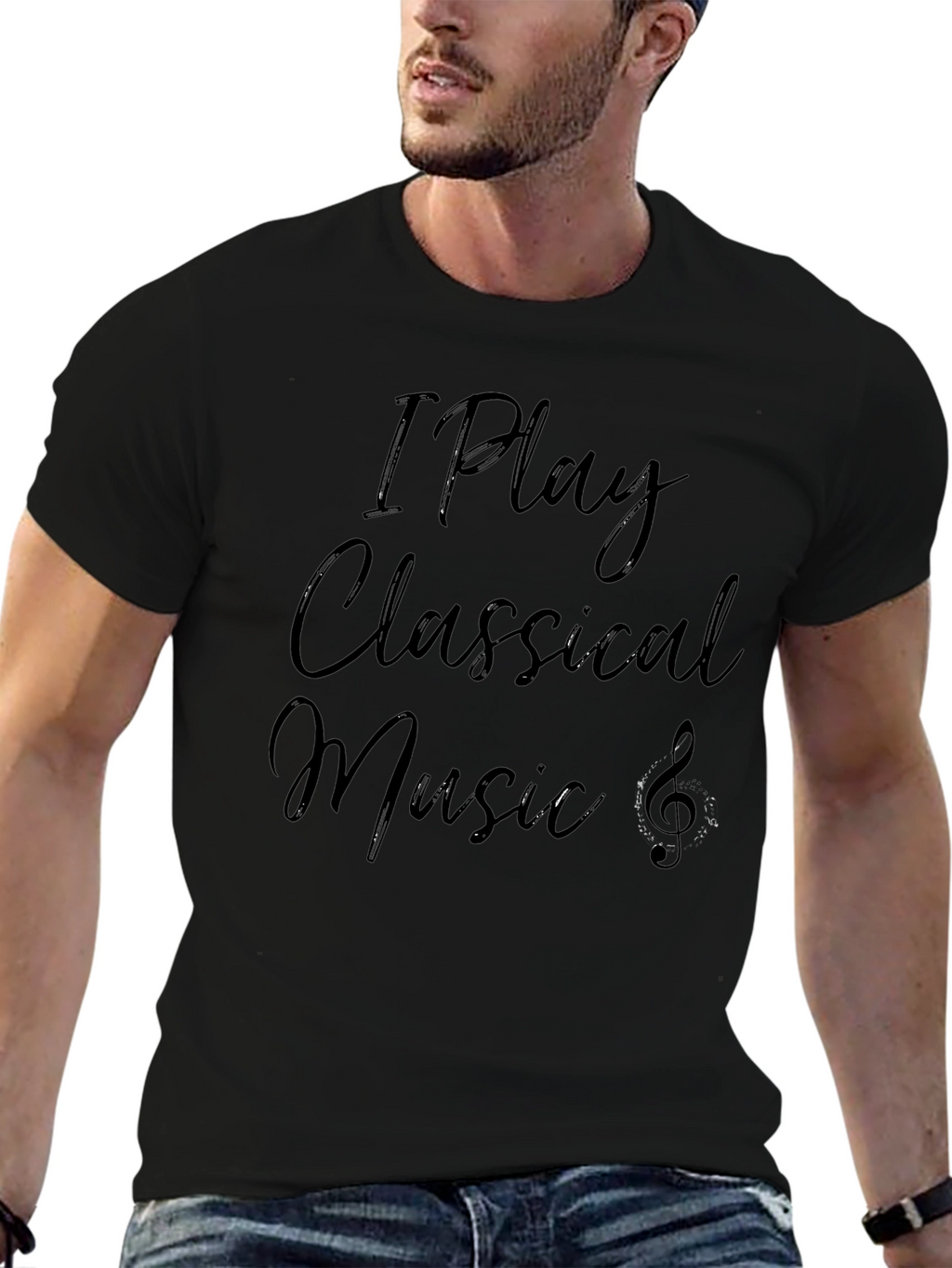 I Play Classical Music Black T-Shirt