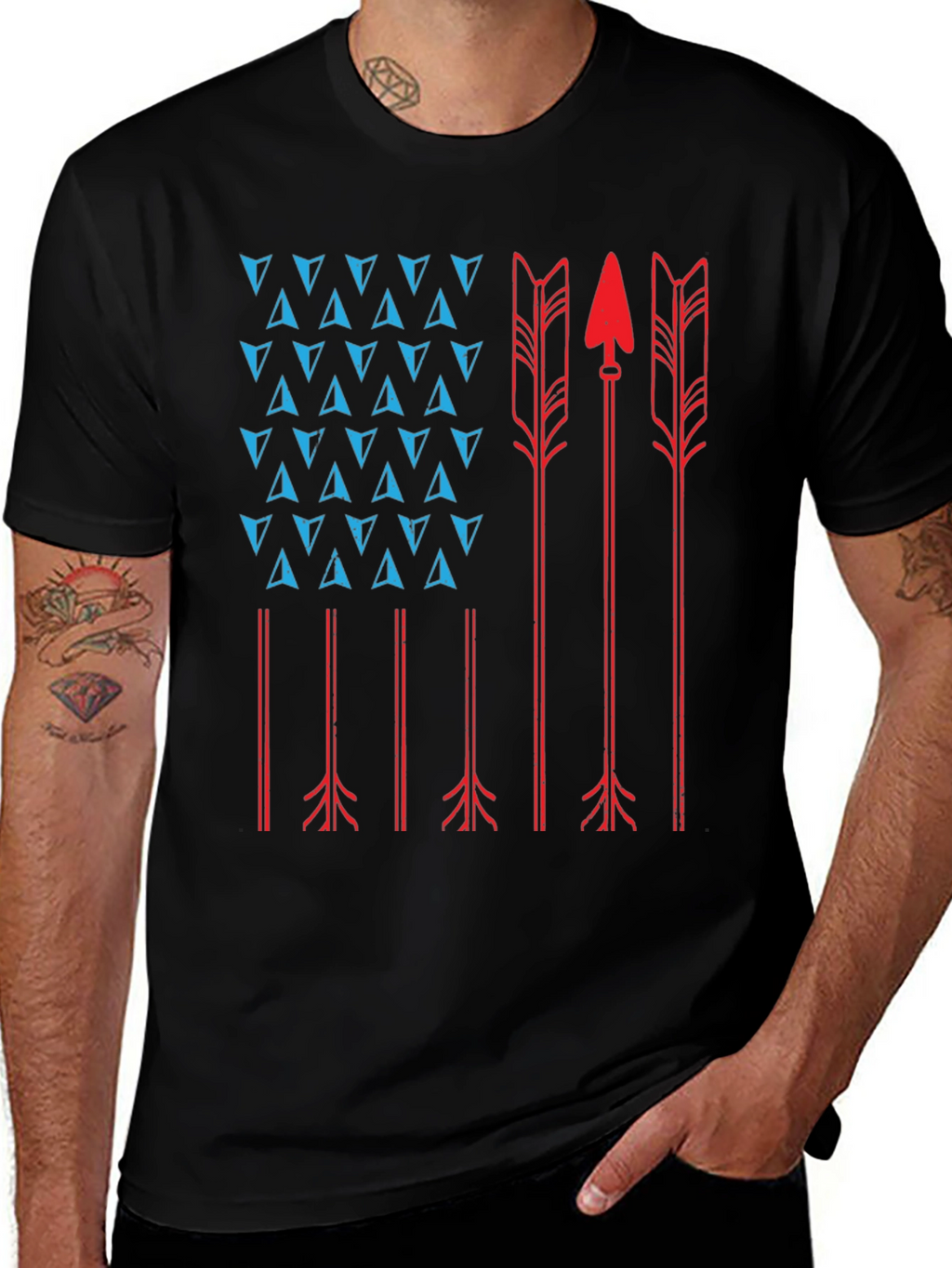 American Flag Arrow T-Shirt - Native Inspired Tee