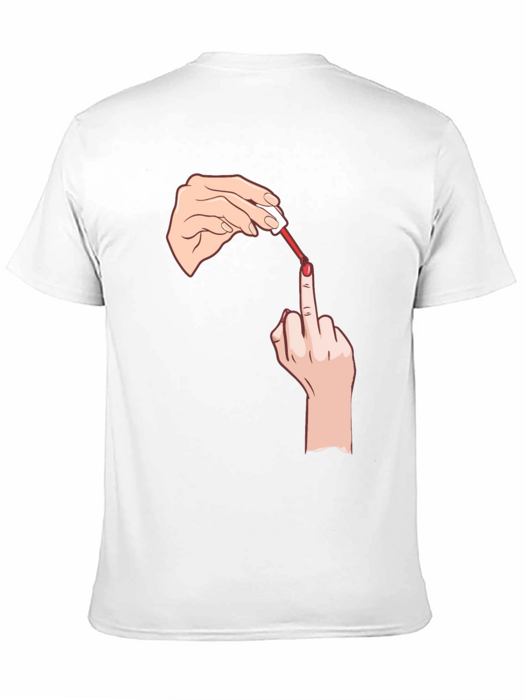 Funny Middle Finger Nail Polish Graphic Tee