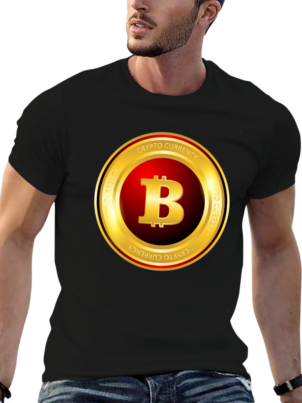 Bitcoin Crypto Currency T-Shirt - Black