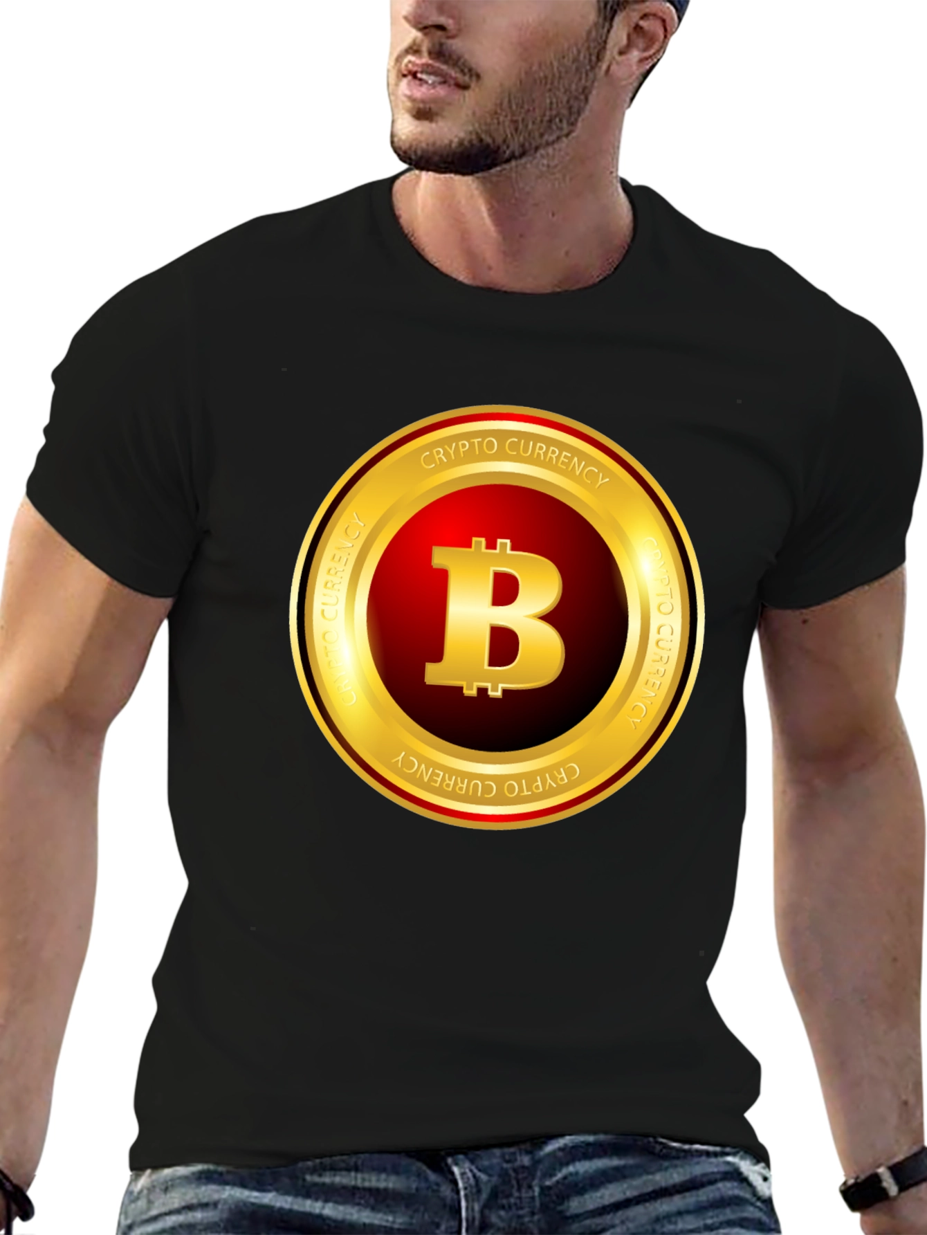 Bitcoin Crypto Currency T-Shirt - Black
