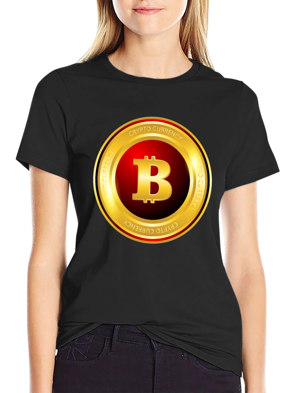 Bitcoin Crypto Currency T-Shirt - Black