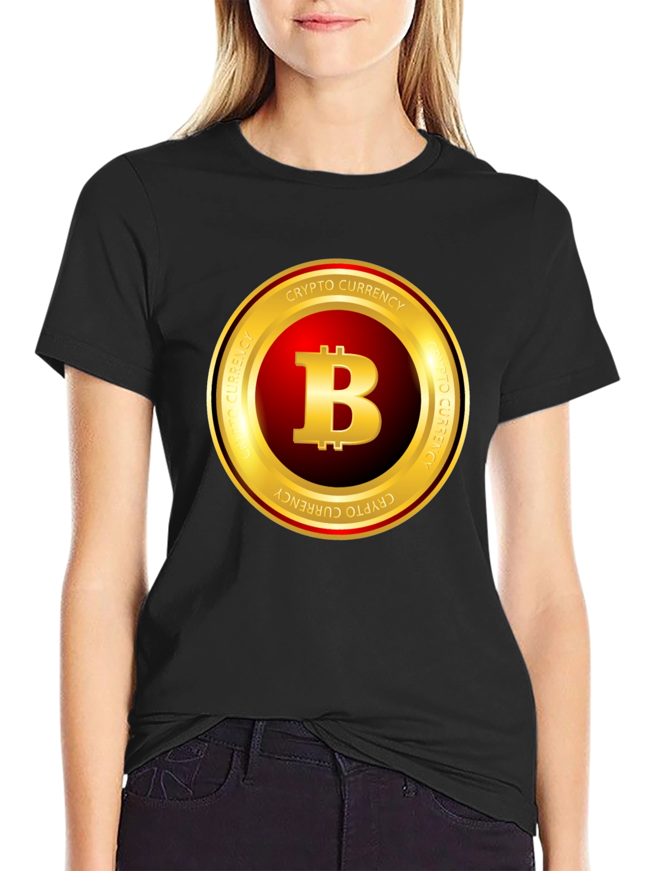 Bitcoin Crypto Currency T-Shirt - Black