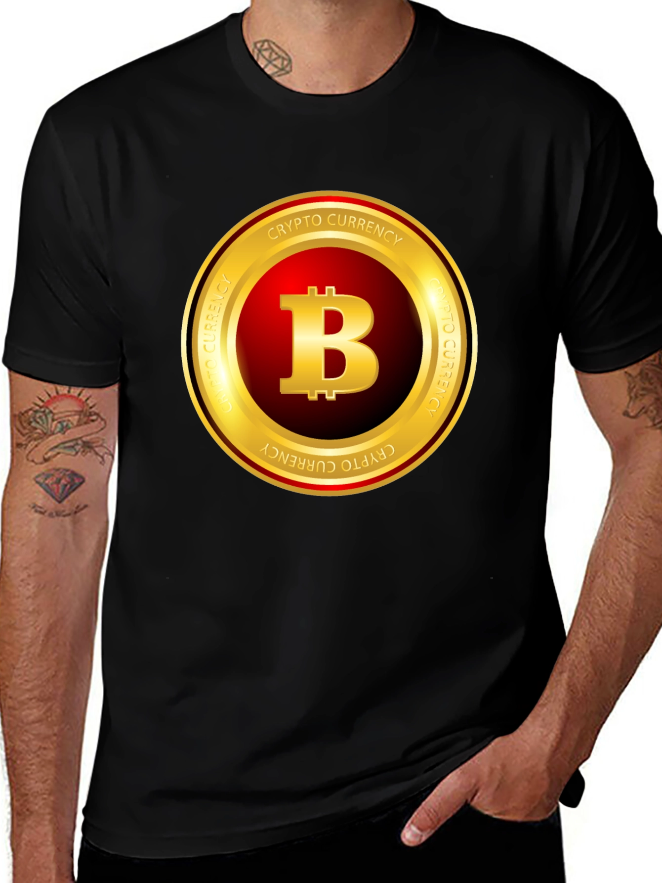 Bitcoin Crypto Currency T-Shirt - Black