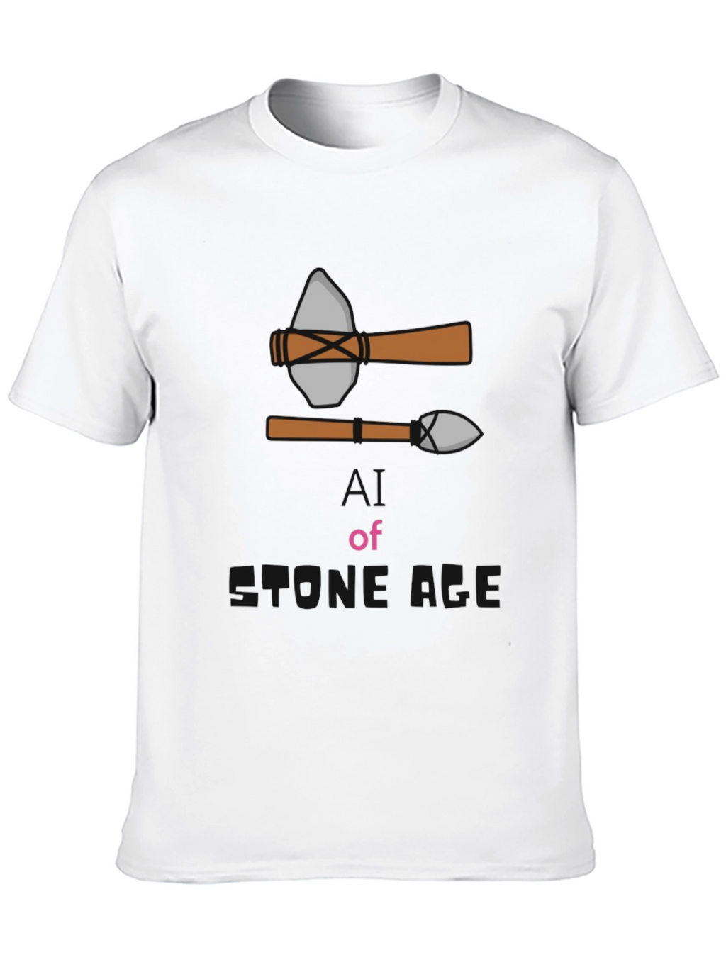Stone Age Graphic Tee - Black Cotton T-Shirt
