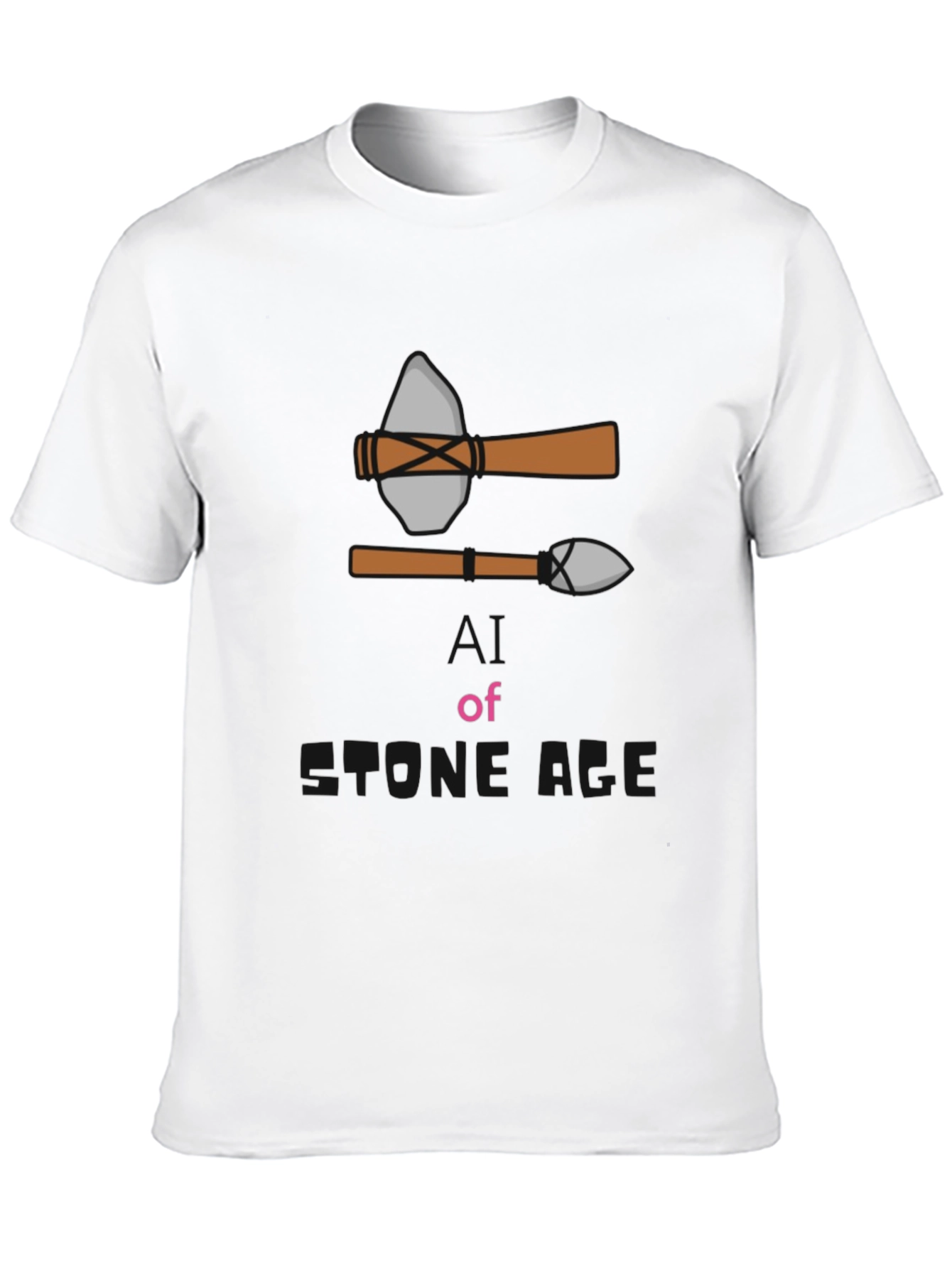 Stone Age Graphic Tee - Black Cotton T-Shirt