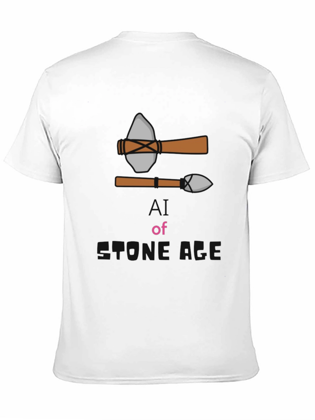 Stone Age Graphic Tee - Black Cotton T-Shirt