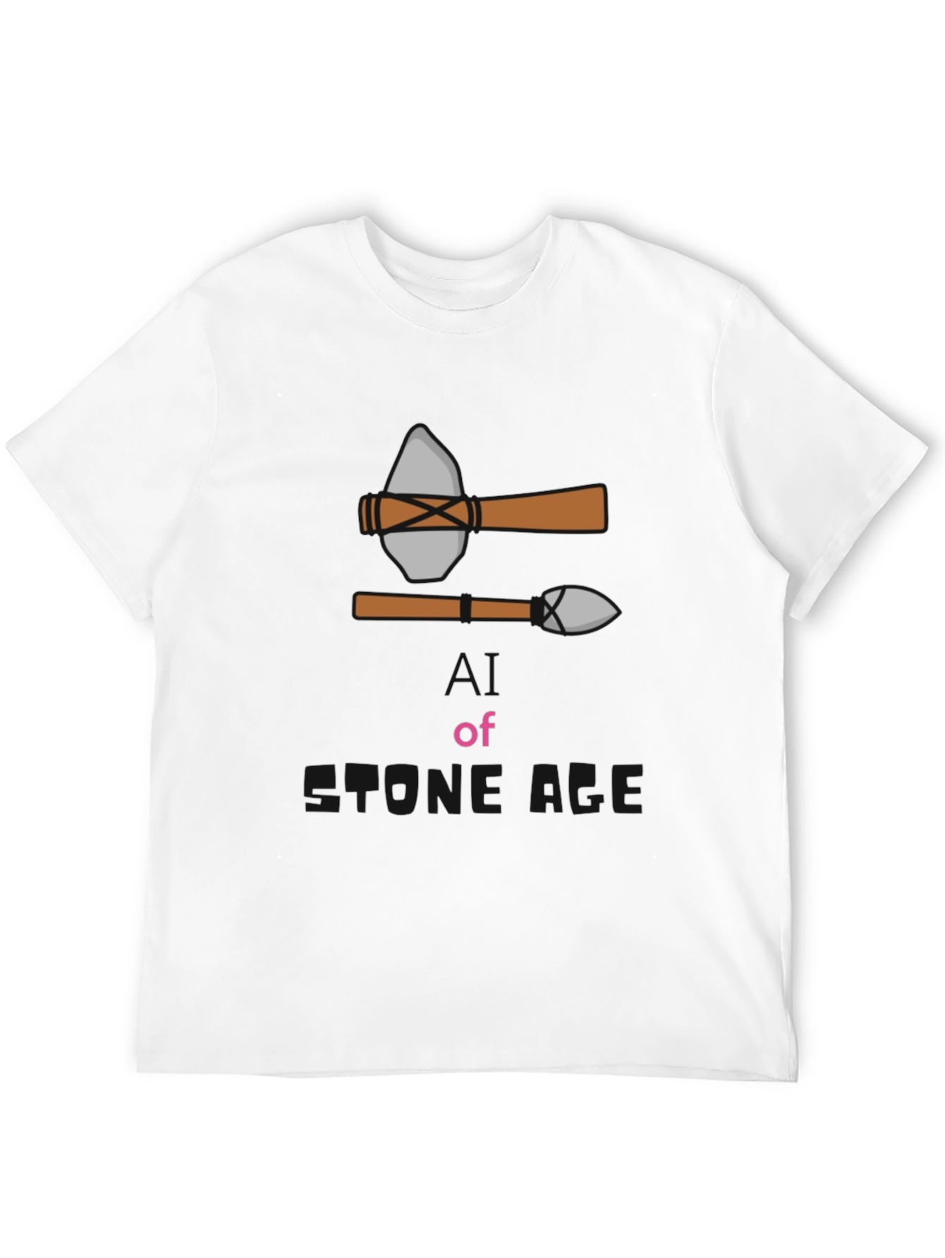 Stone Age Graphic Tee - Black Cotton T-Shirt