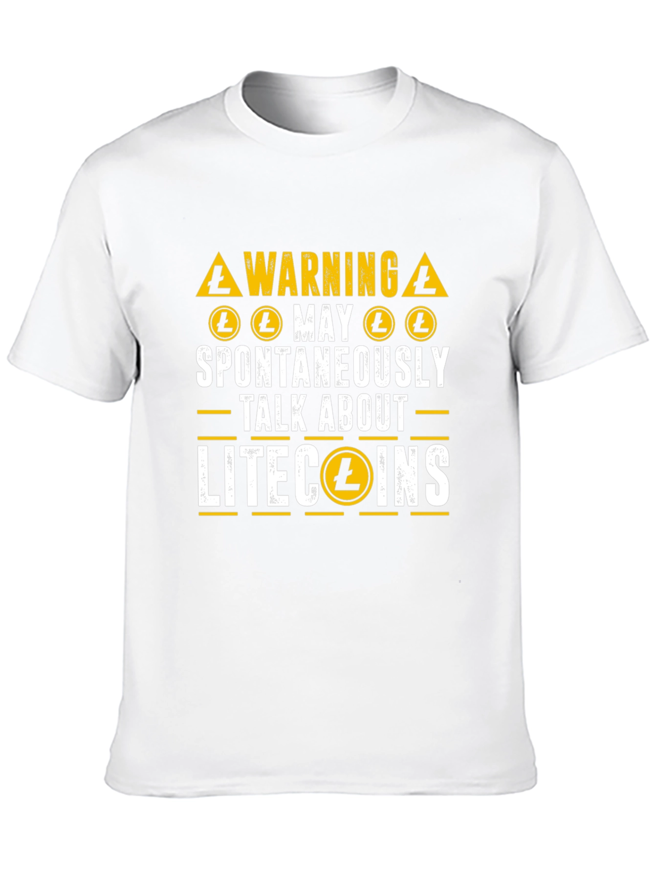 Litecoin Crypto Warning T-Shirt - Spontaneously Talk