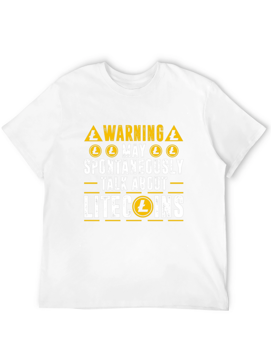Litecoin Crypto Warning T-Shirt - Spontaneously Talk