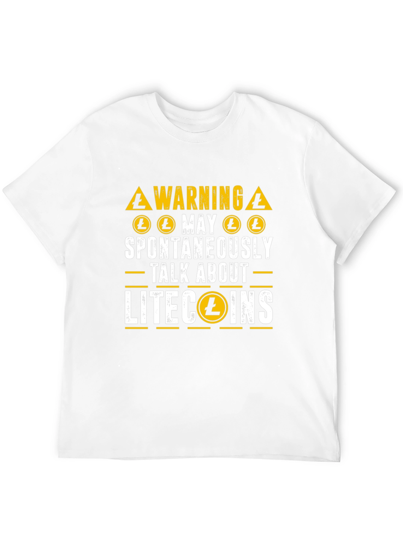 Litecoin Crypto Warning T-Shirt - Spontaneously Talk