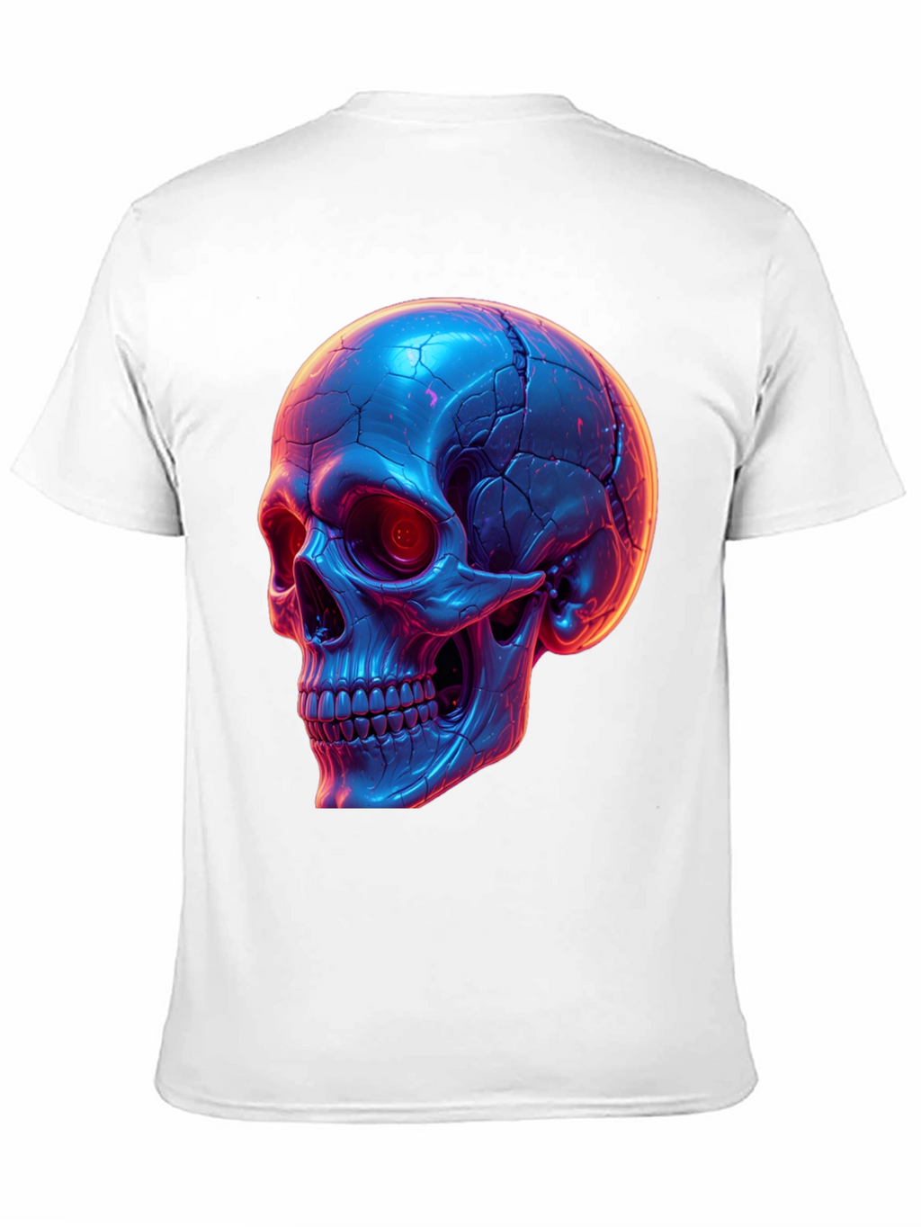 Neon Skull Graphic Tee - Black T-Shirt
