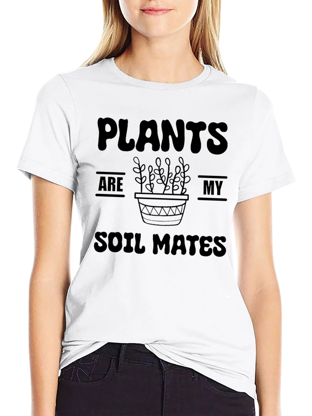 Plants Are My Soil Mates Black T-Shirt