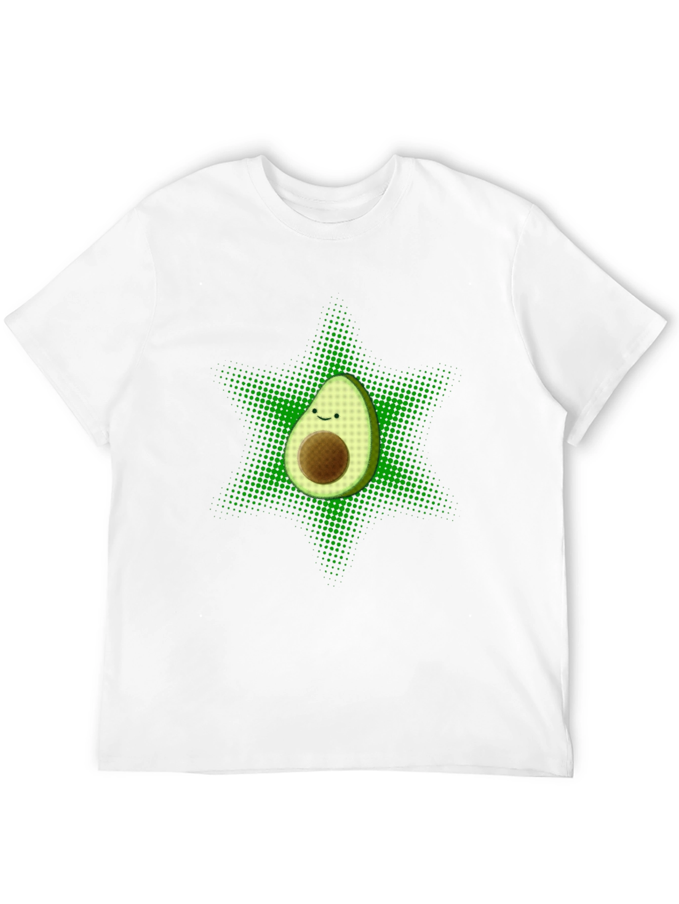 Funny Avocado Star T-Shirt - Black
