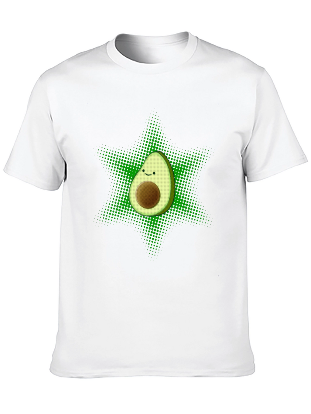 Funny Avocado Star T-Shirt - Black