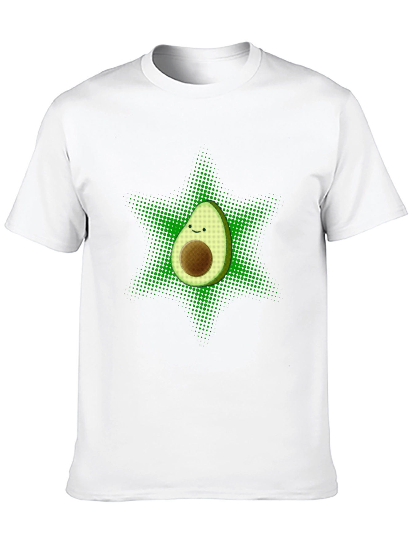 Funny Avocado Star T-Shirt - Black