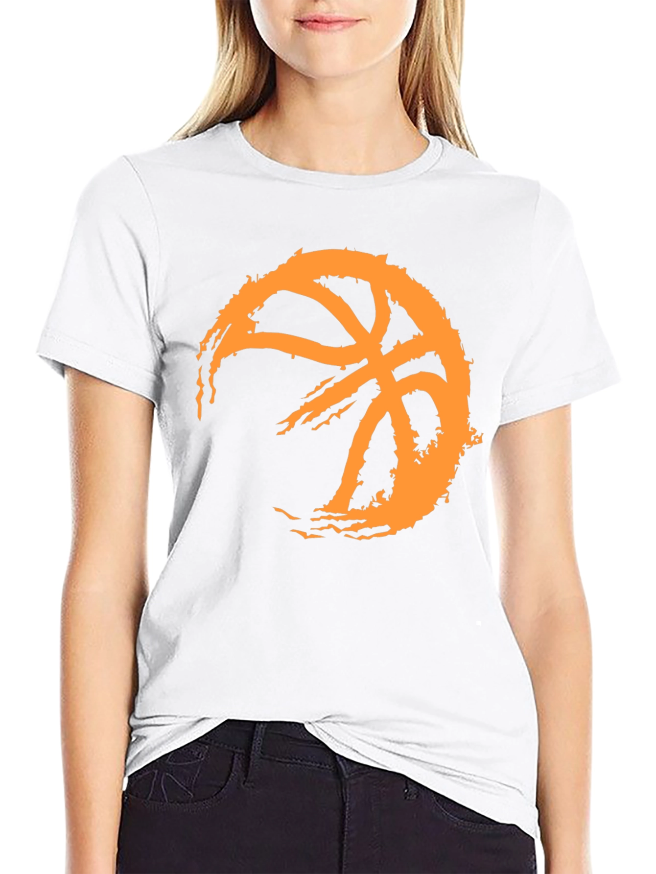 Basketball Graphic Tee - Black Cotton T-Shirt