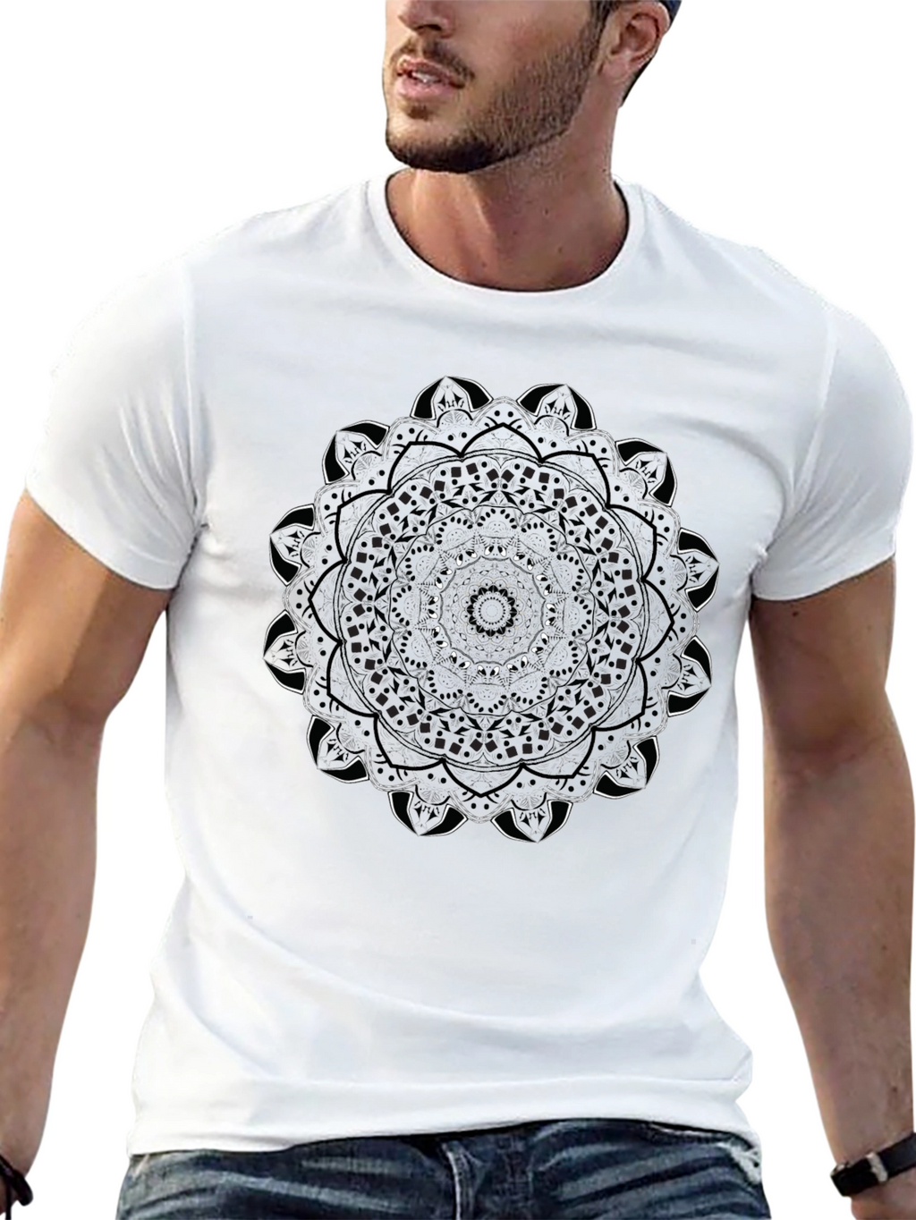 Mandala Graphic Black T-Shirt - Unique Design