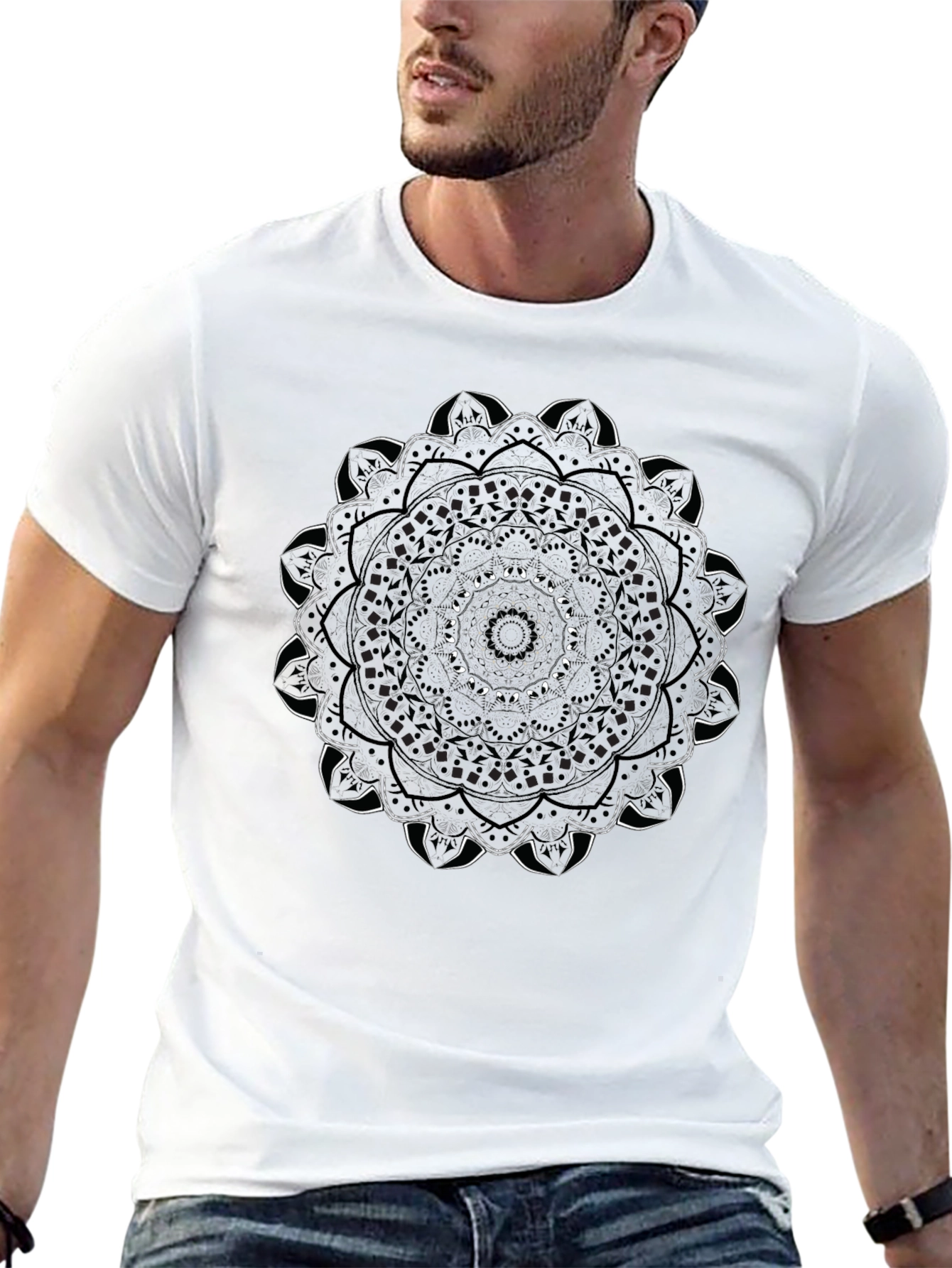 Mandala Graphic Black T-Shirt - Unique Design