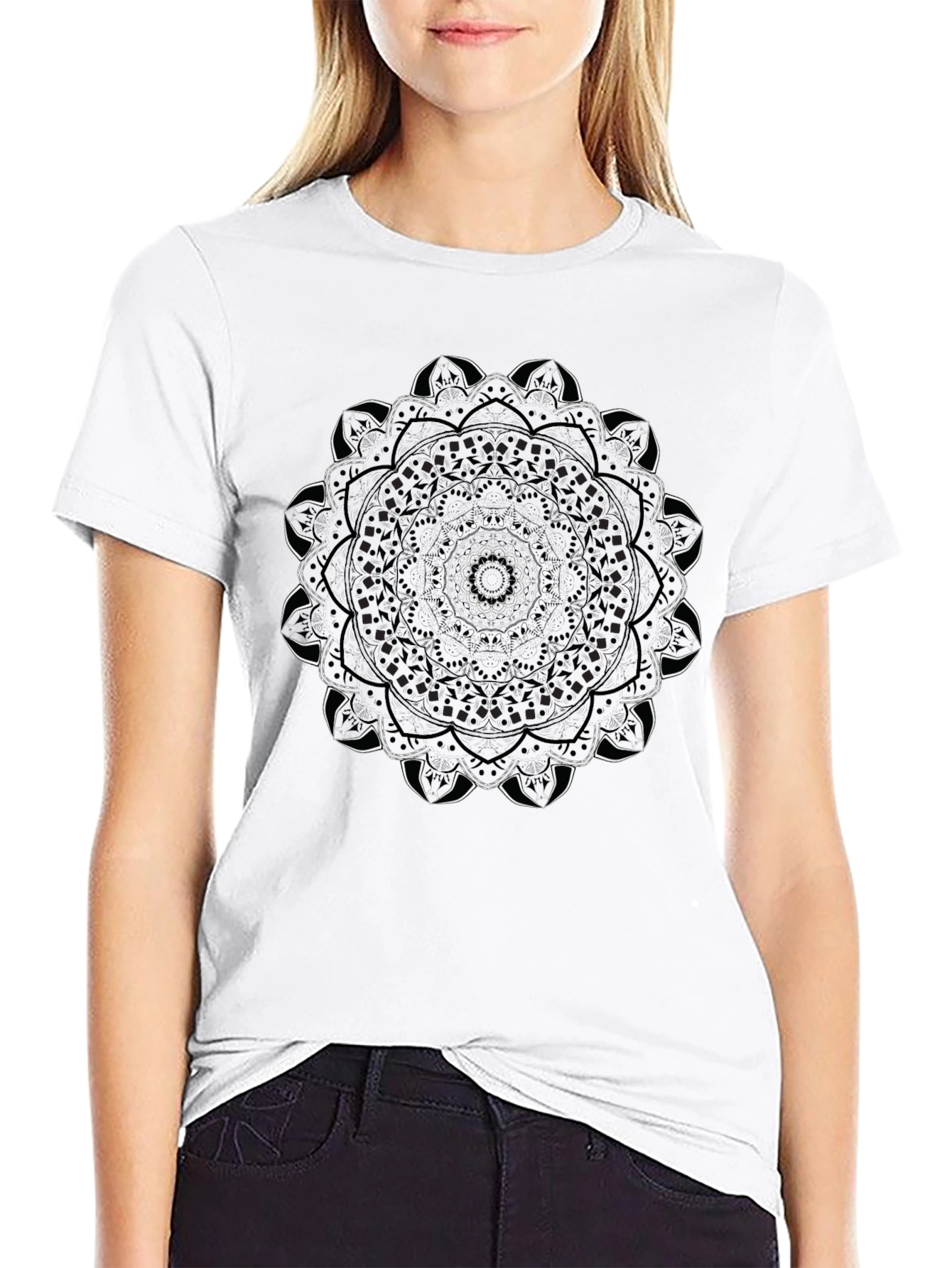 Mandala Graphic Black T-Shirt - Unique Design