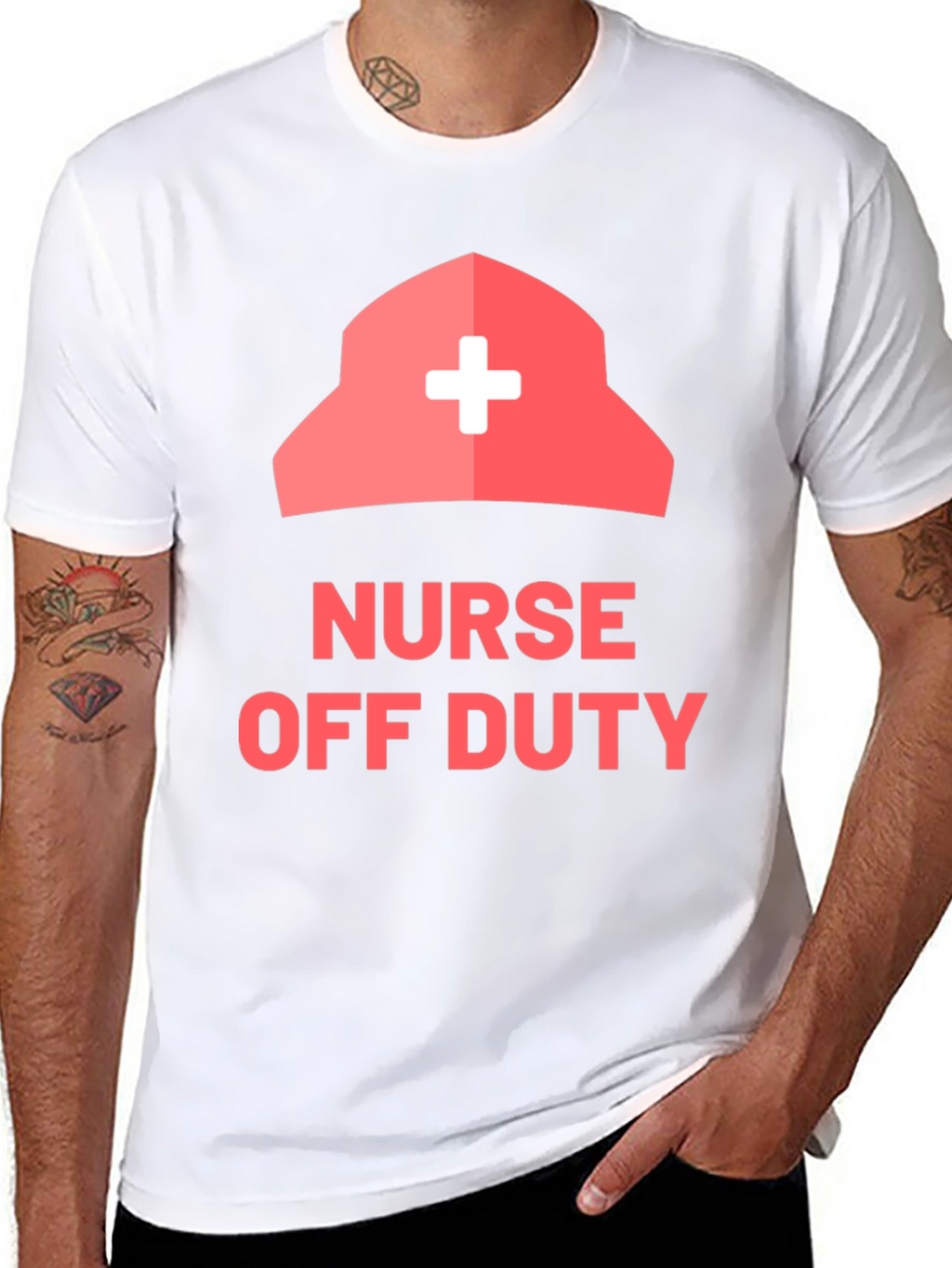 Nurse Off Duty Graphic Tee - Black