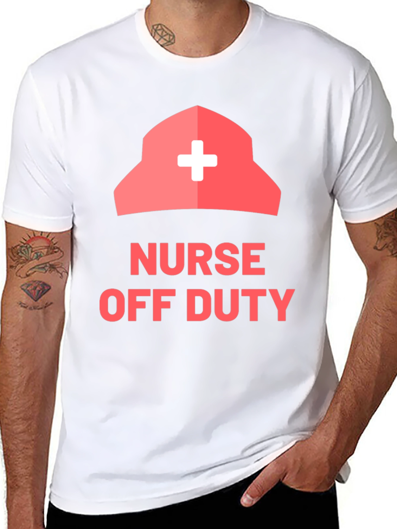 Nurse Off Duty Graphic Tee - Black