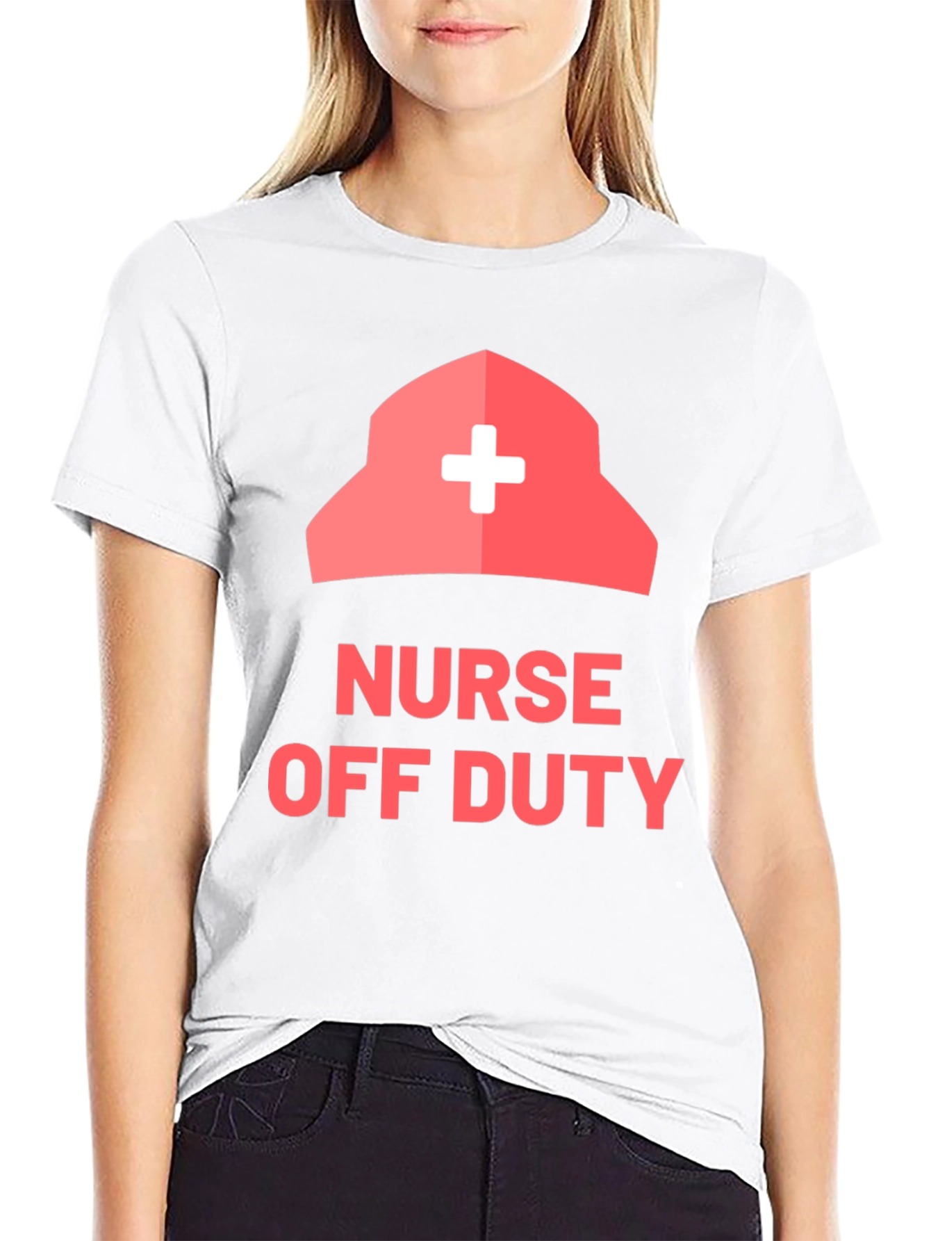 Nurse Off Duty Graphic Tee - Black