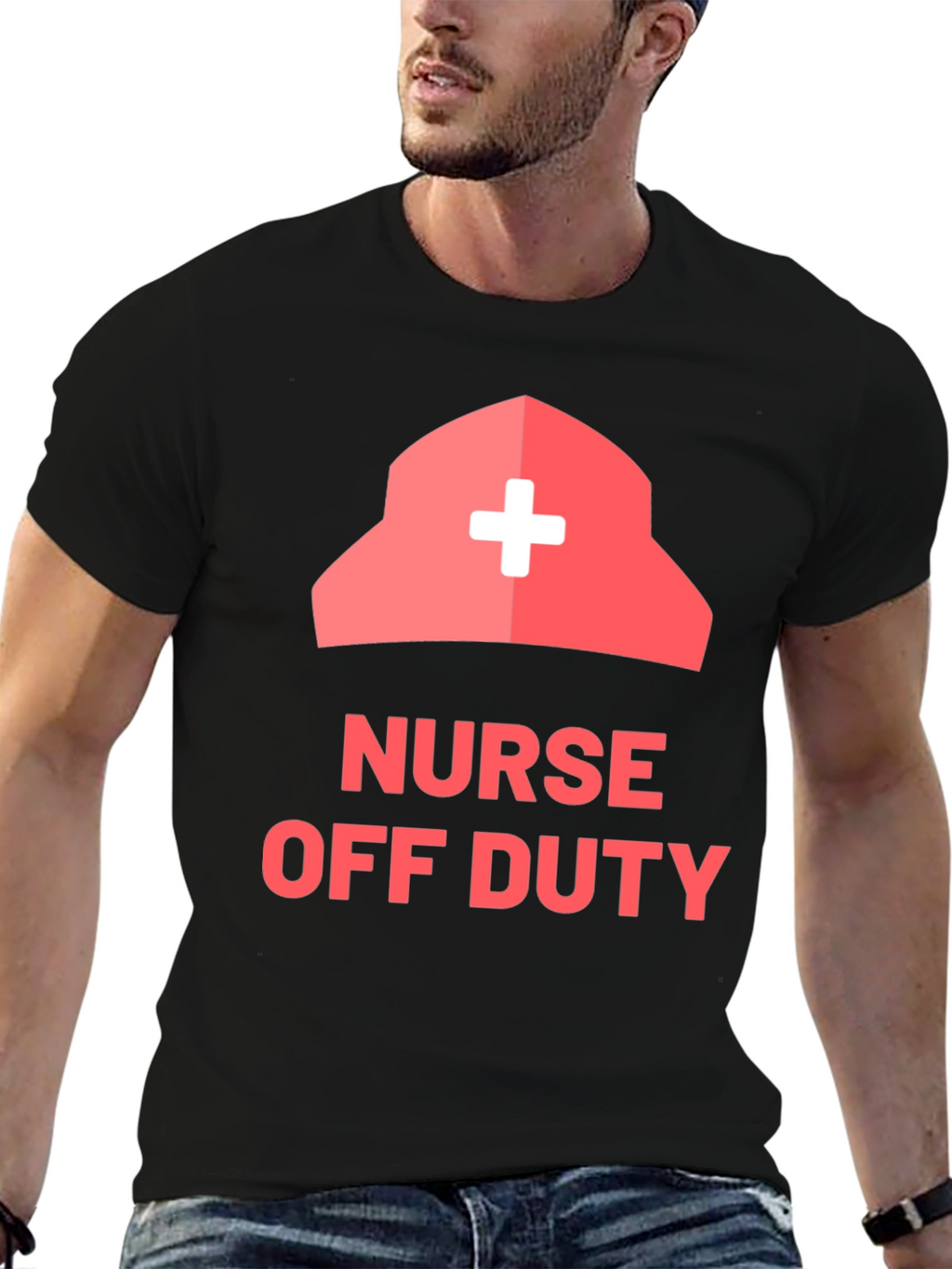 Nurse Off Duty Graphic Tee - Black