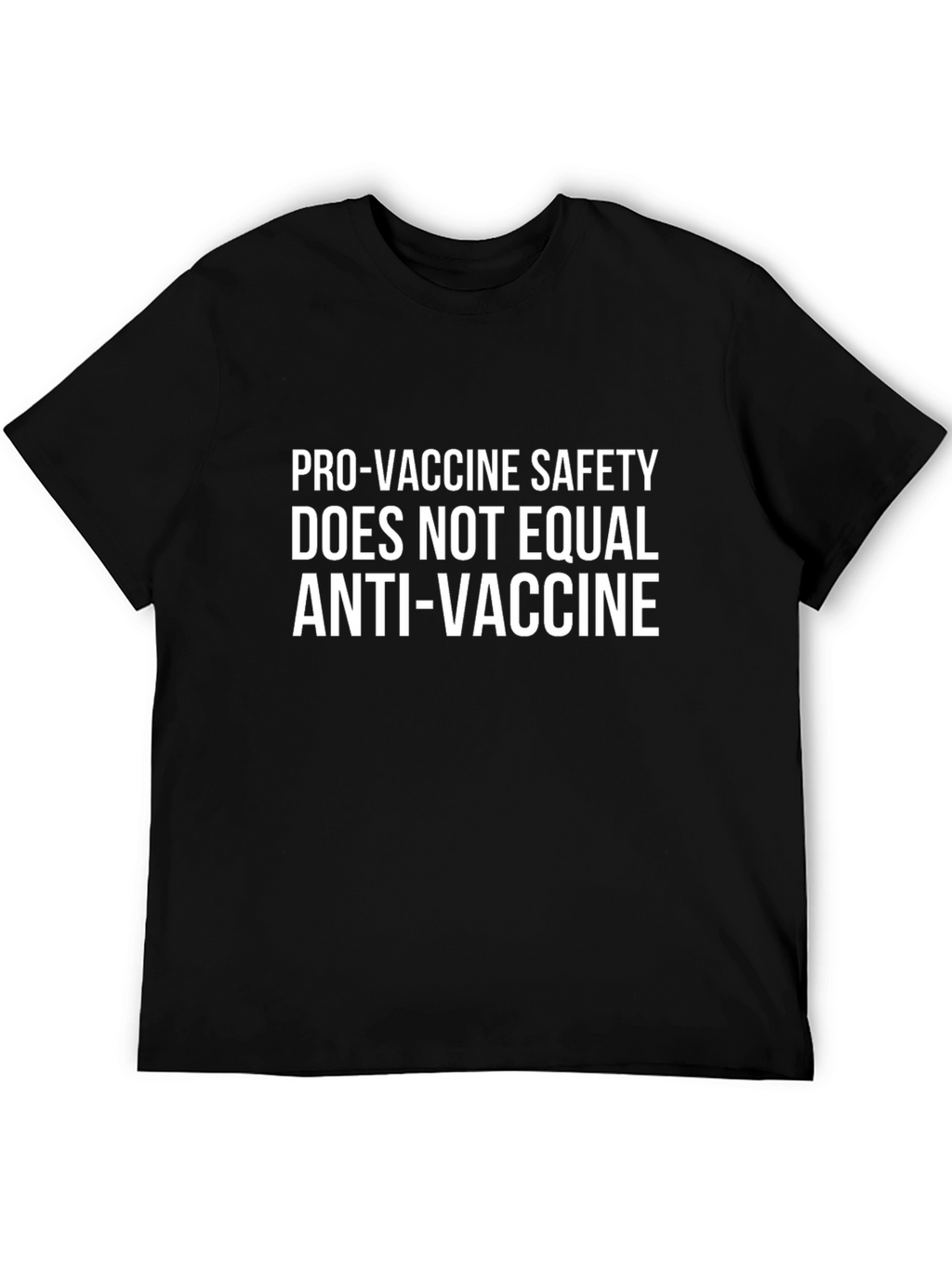 Pro-Vaccine Safety Graphic Tee - Black Cotton Casual