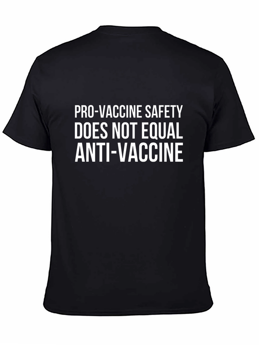 Pro-Vaccine Safety Graphic Tee - Black Cotton Casual