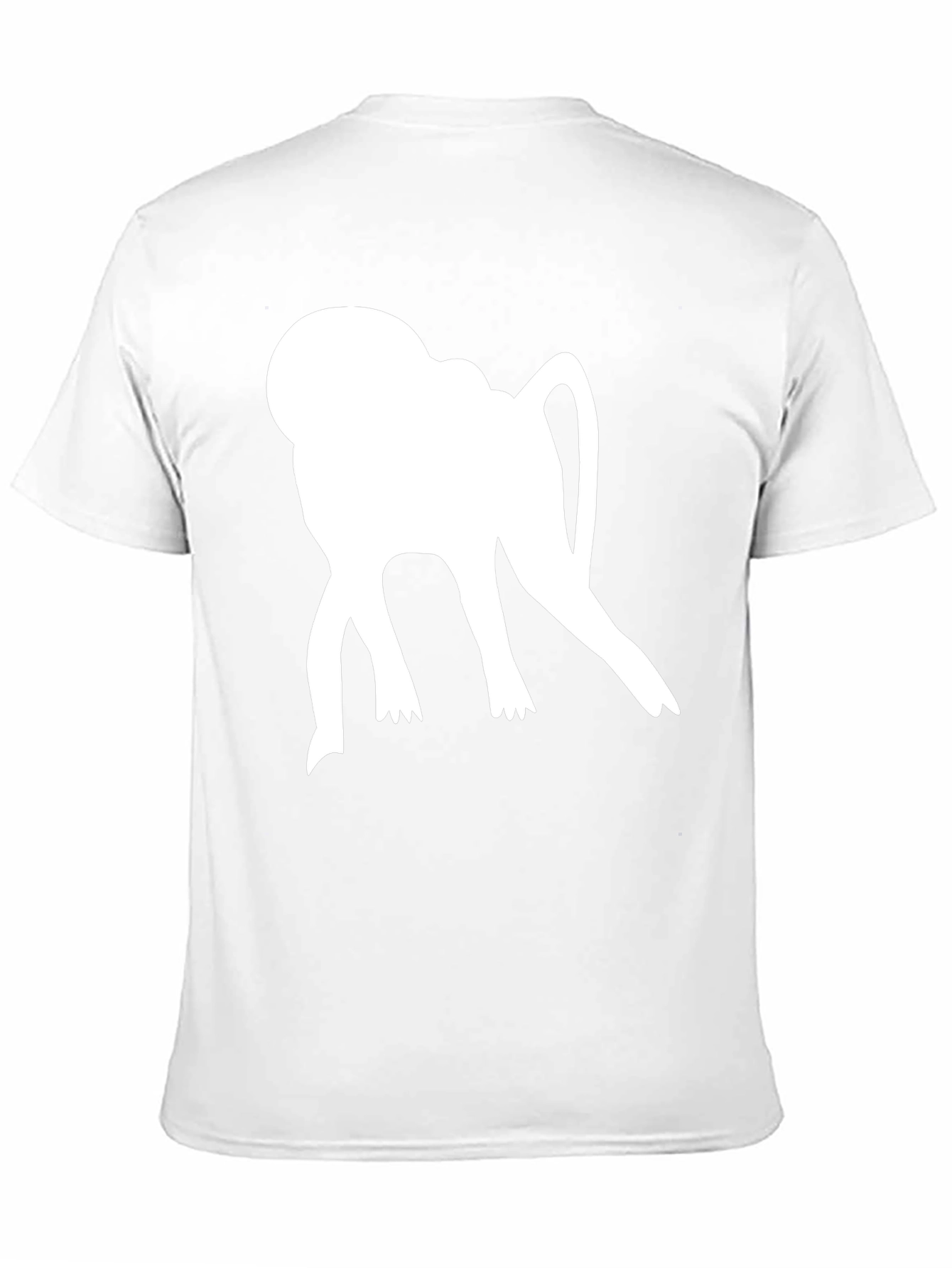 Monkey Silhouette Graphic Tee - Casual Style