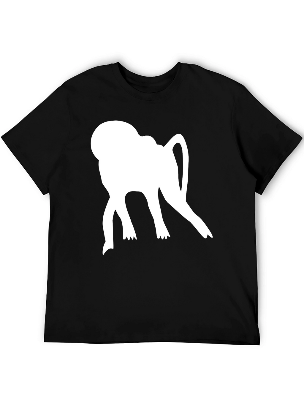 Monkey Silhouette Graphic Tee - Casual Style