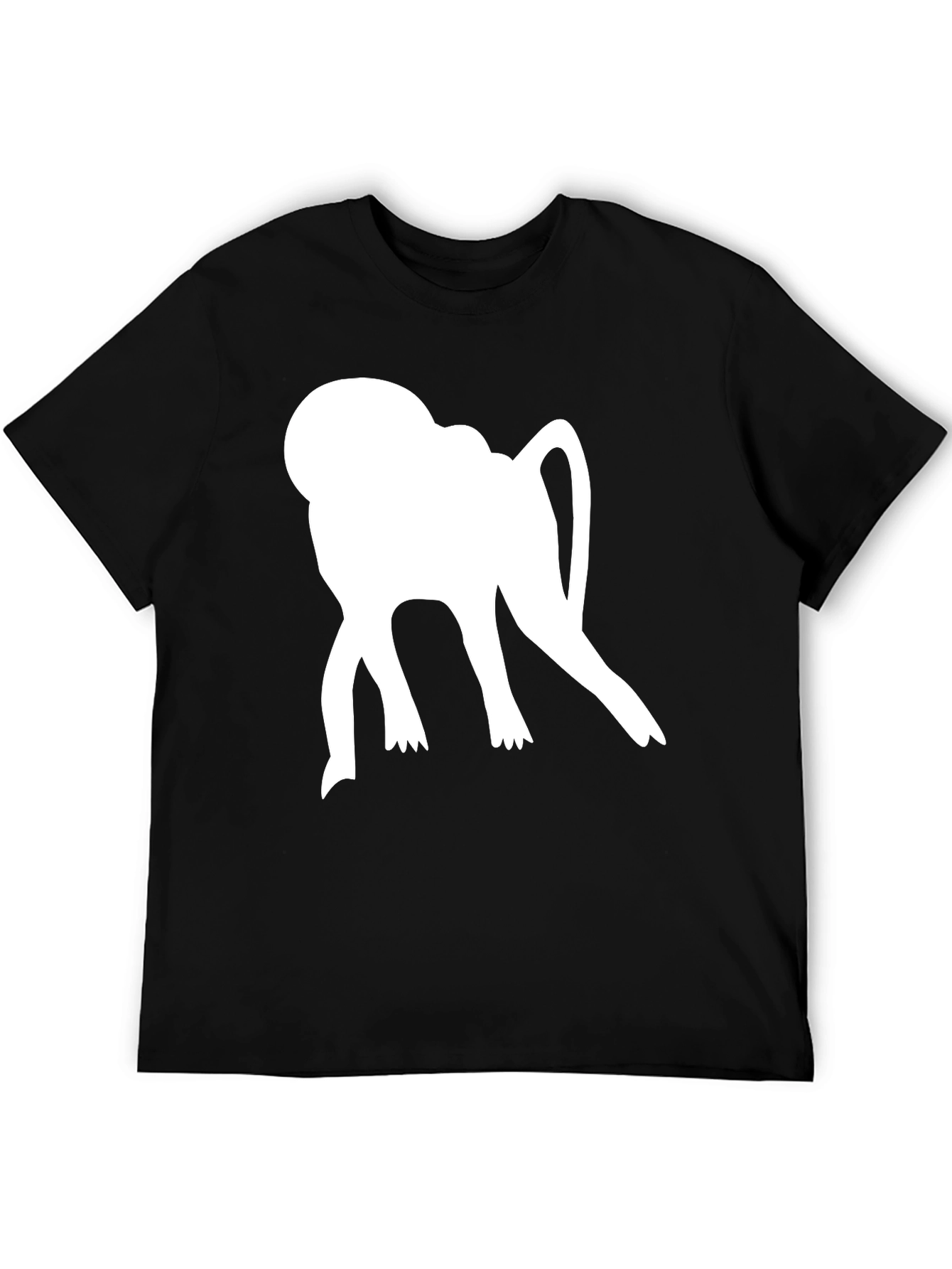 Monkey Silhouette Graphic Tee - Casual Style