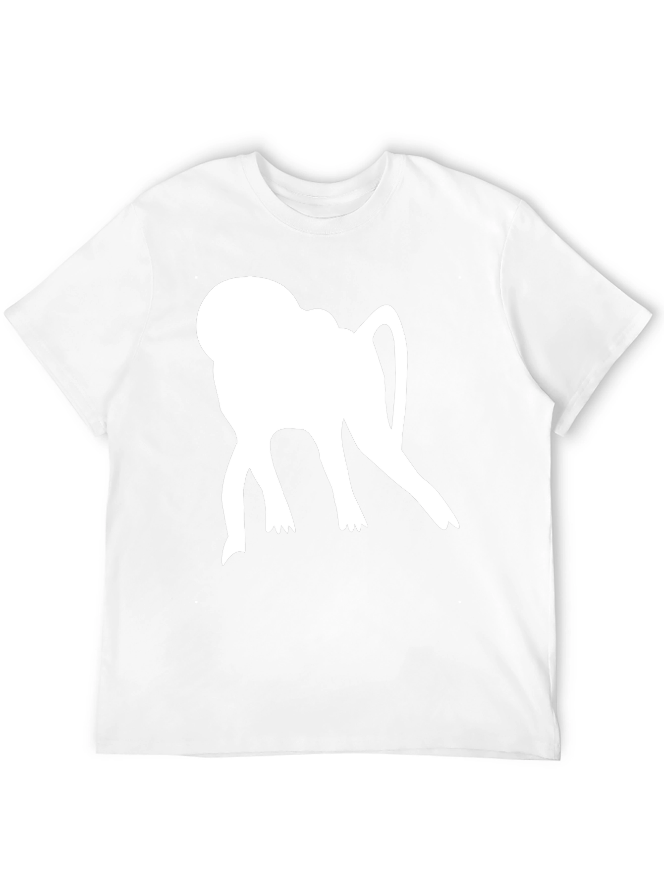 Monkey Silhouette Graphic Tee - Casual Style