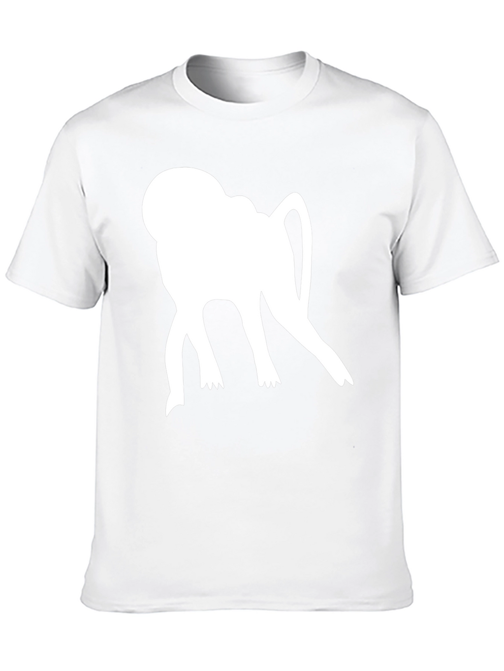 Monkey Silhouette Graphic Tee - Casual Style