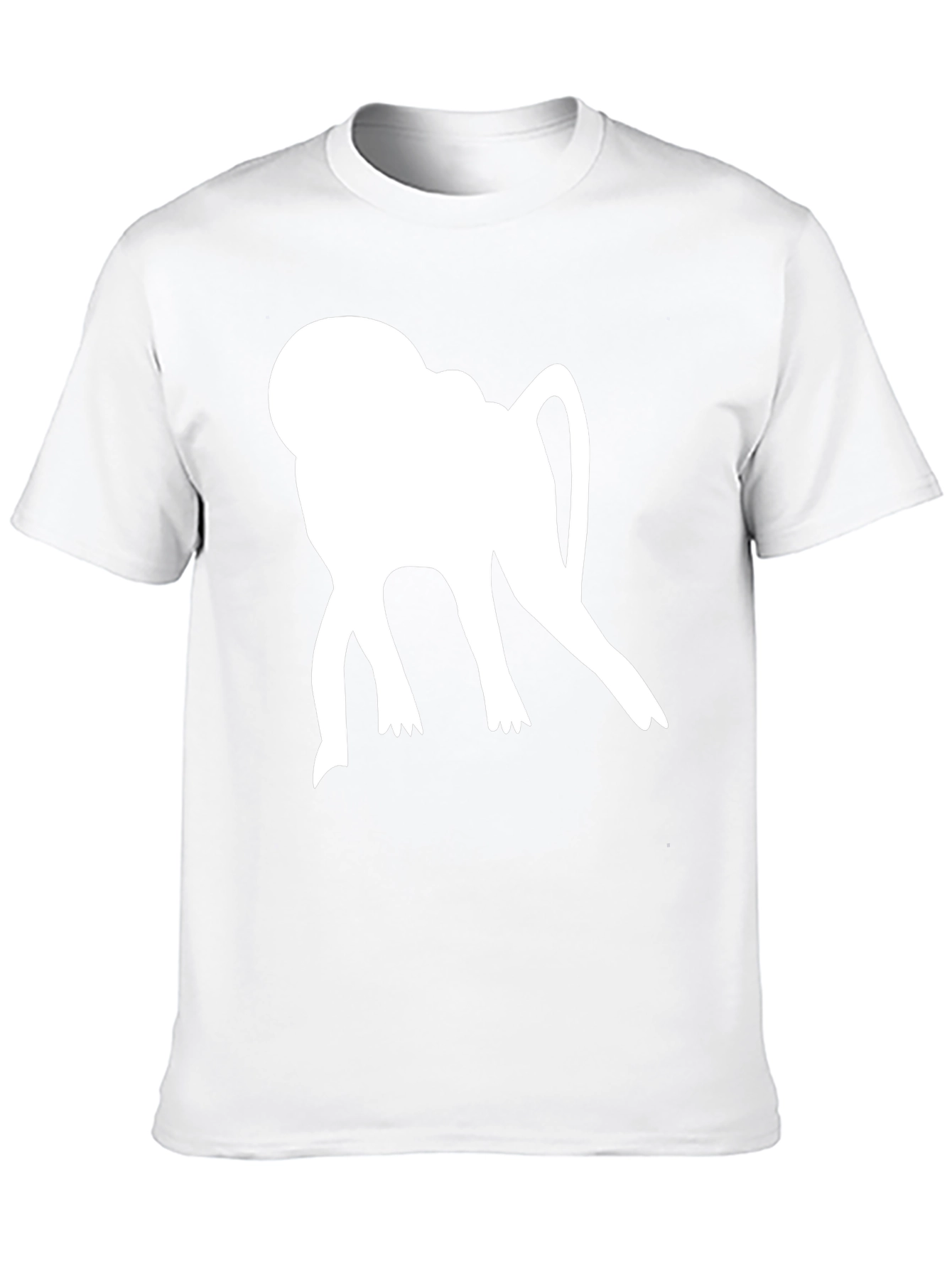 Monkey Silhouette Graphic Tee - Casual Style