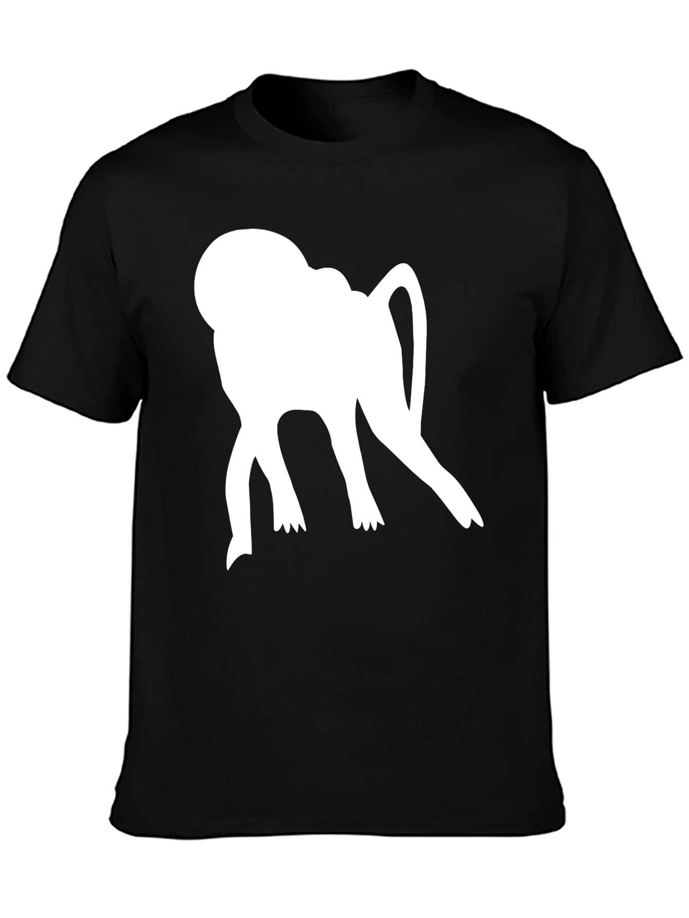 Monkey Silhouette Graphic Tee - Casual Style